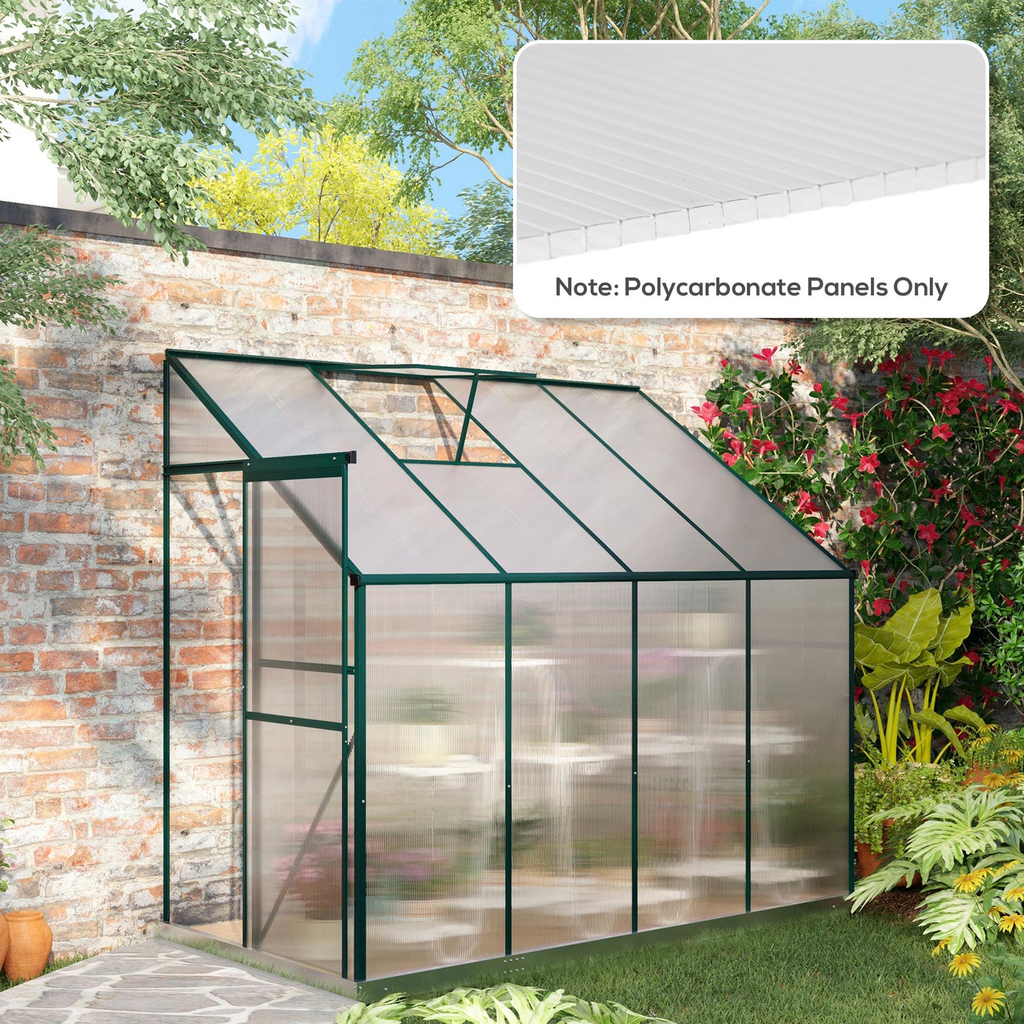 Outsunny 14-Pack Twin-Wall Polycarbonate Greenhouse Panels - Customizable Clear Roofing Sheets with UV Protection and Thermal Insulation, 121 x 61 x 0.4cm - ALL4U RETAILER LTD