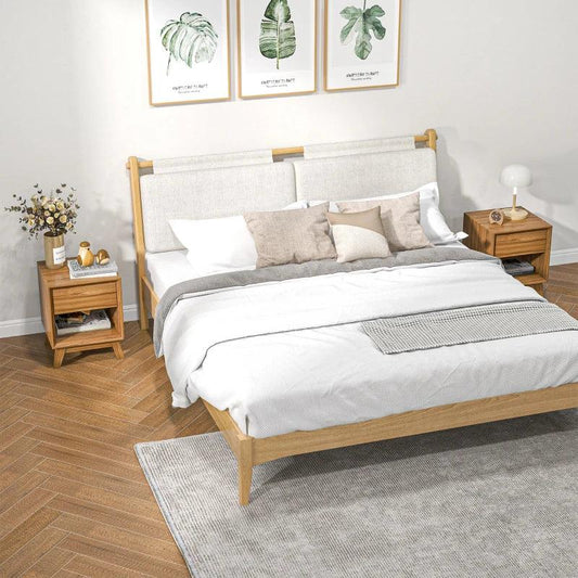 HOMCOM Set of 2 Modern Bedside Tables - Nightstands for Bedroom with Drawer and Shelf - Living Room End Tables - Walnut Brown - ALL4U RETAILER LTD