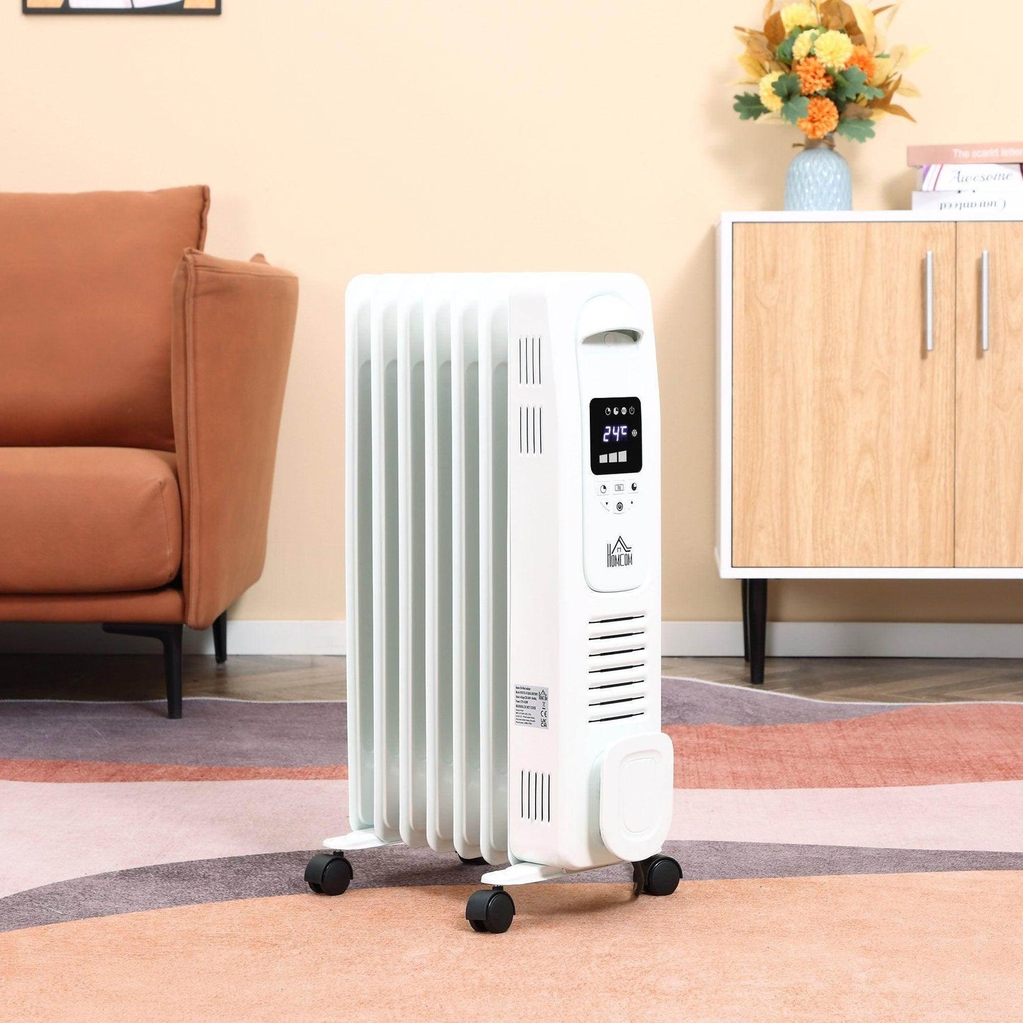 HOMCOM 1630W Portable Electric Heater with Remote Control - ALL4U RETAILER LTD