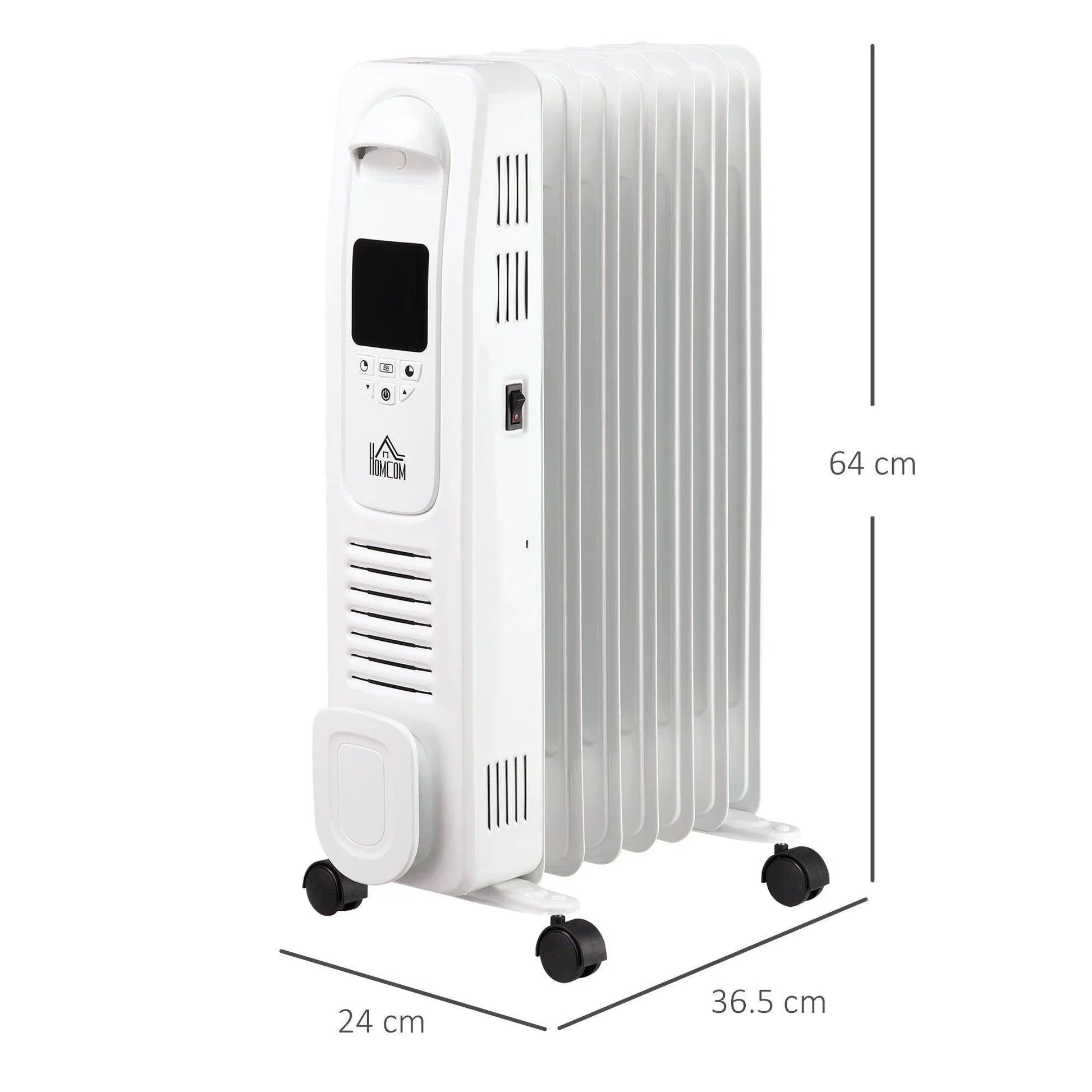 HOMCOM 1630W Portable Electric Heater with Remote Control - ALL4U RETAILER LTD