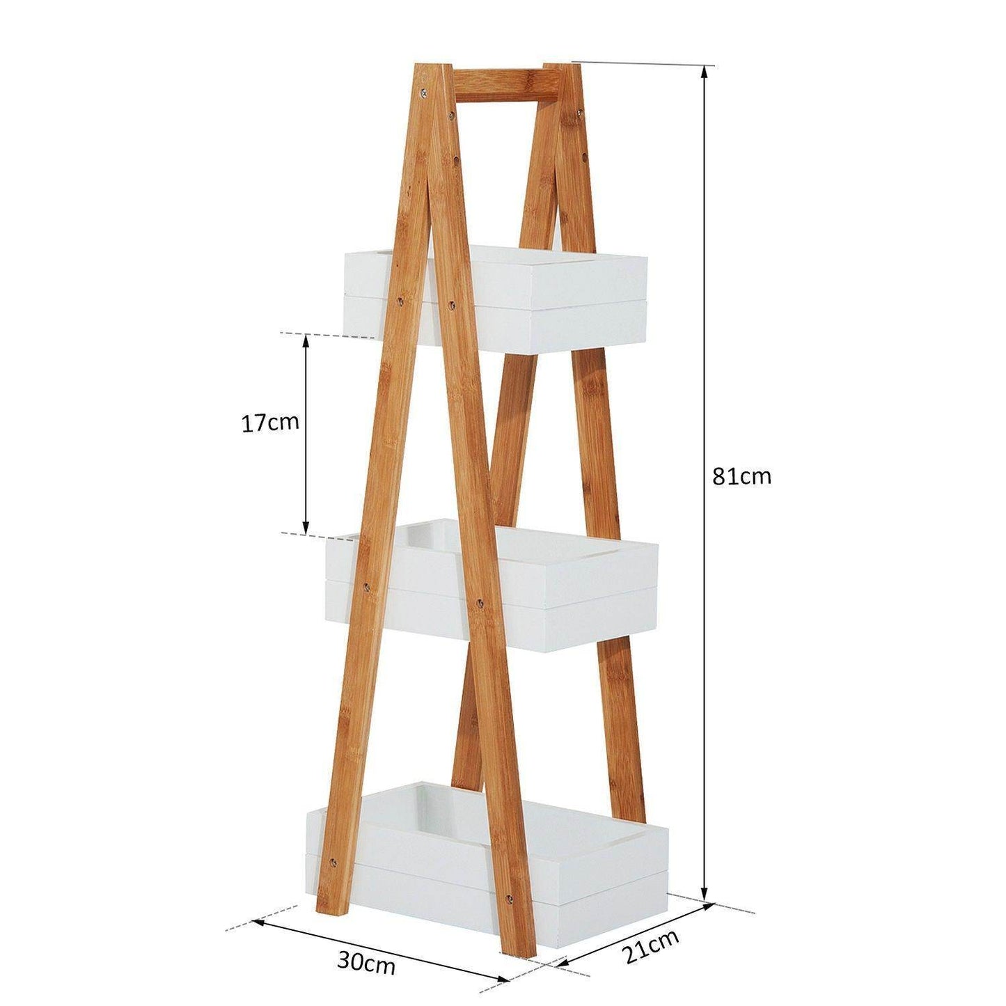 HOMCOM 3 Tier A-Frame Shower Caddy - ALL4U RETAILER LTD