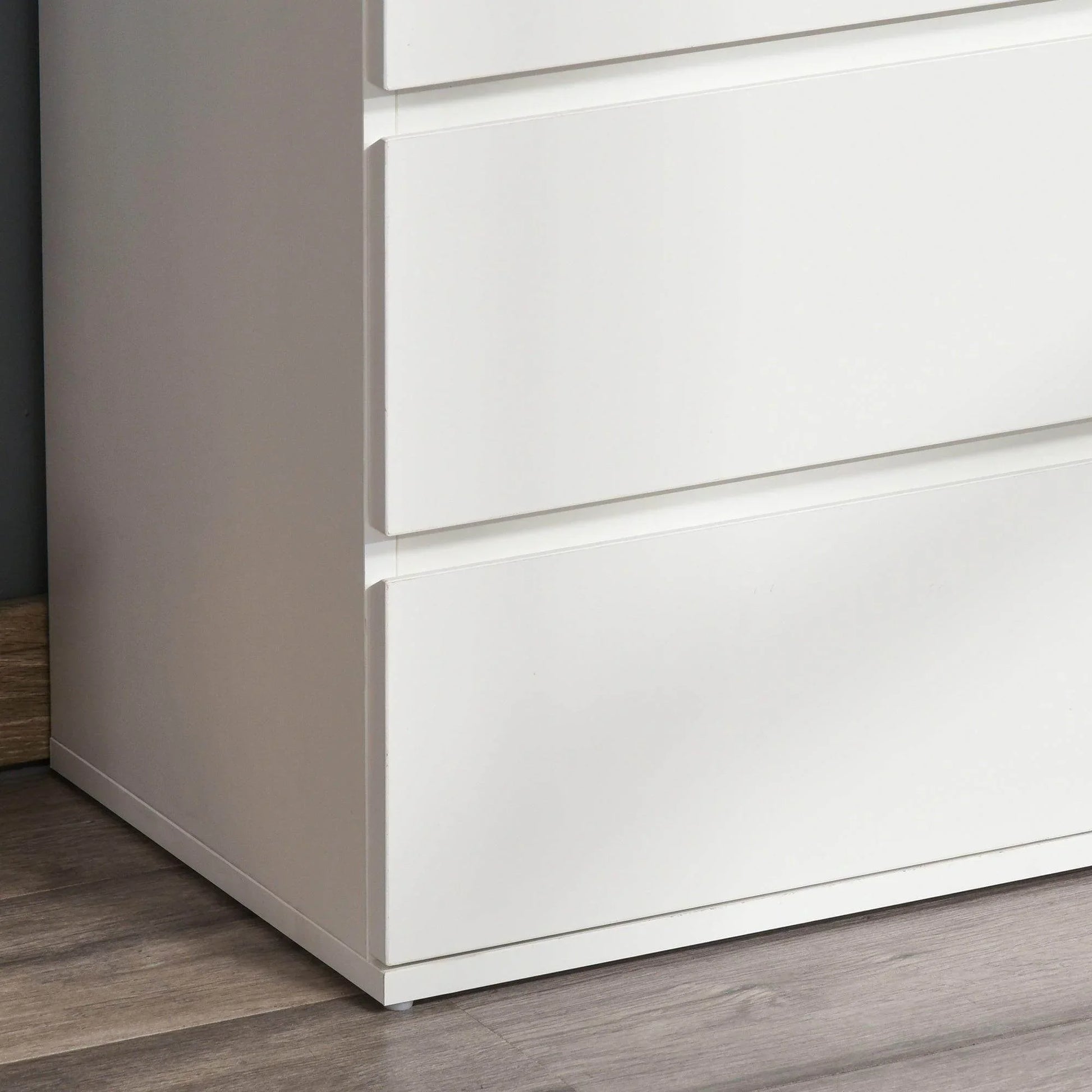 HOMCOM 4-Drawer Storage Cabinet - White - ALL4U RETAILER LTD