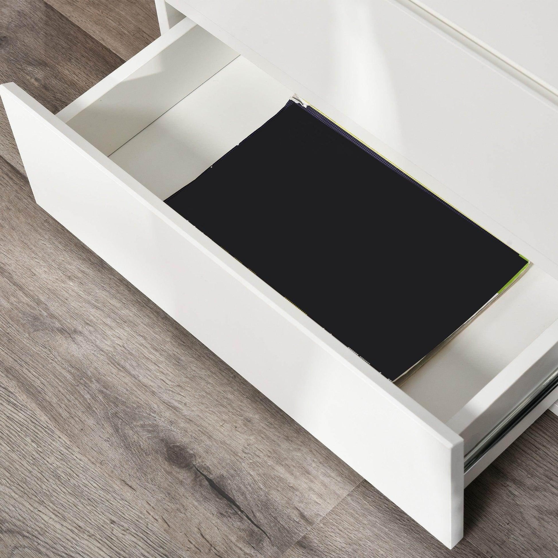 HOMCOM 4-Drawer Storage Cabinet - White - ALL4U RETAILER LTD