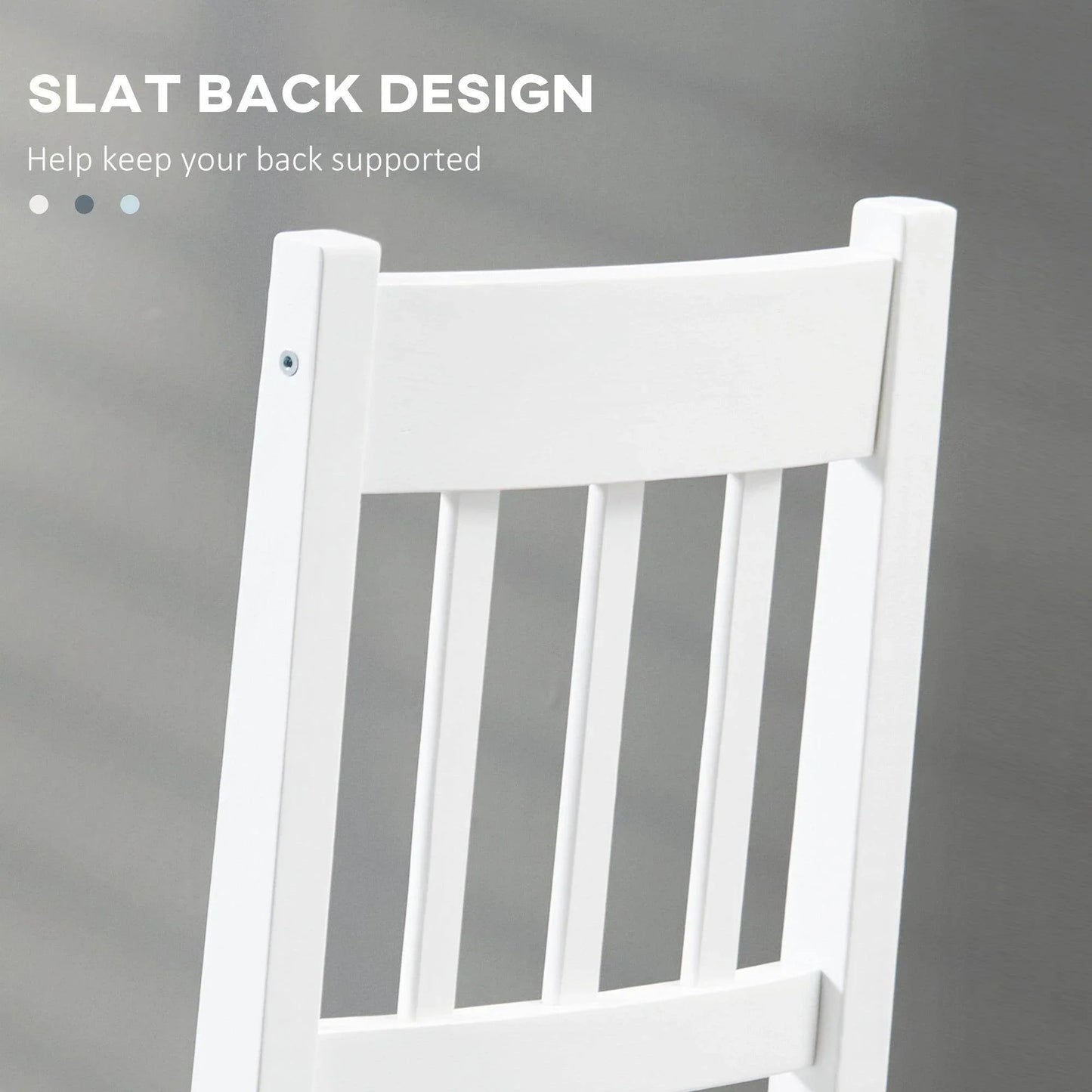 HOMCOM 4-Pack Slat Back Dining Chairs - ALL4U RETAILER LTD