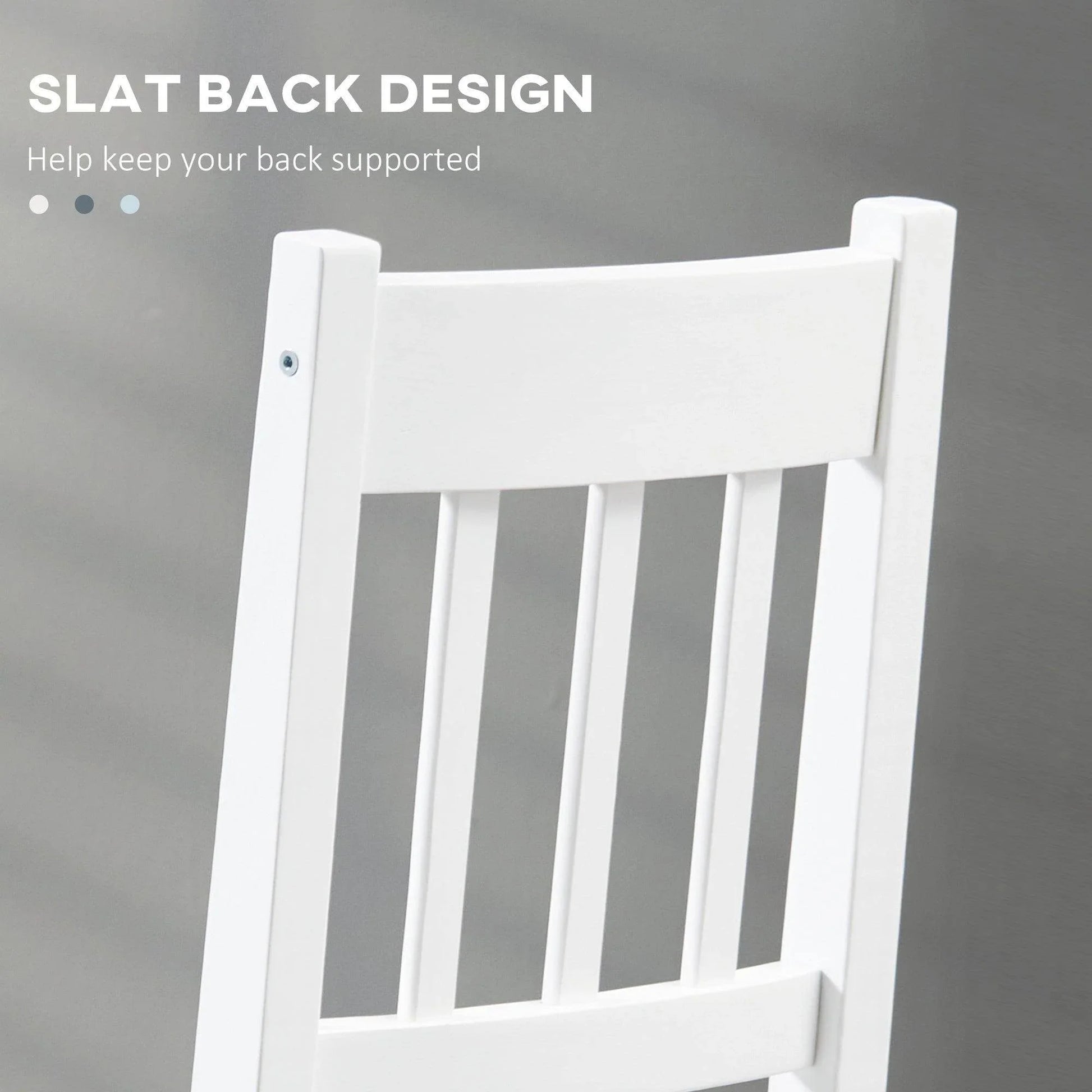 HOMCOM 4-Pack Slat Back Dining Chairs - ALL4U RETAILER LTD