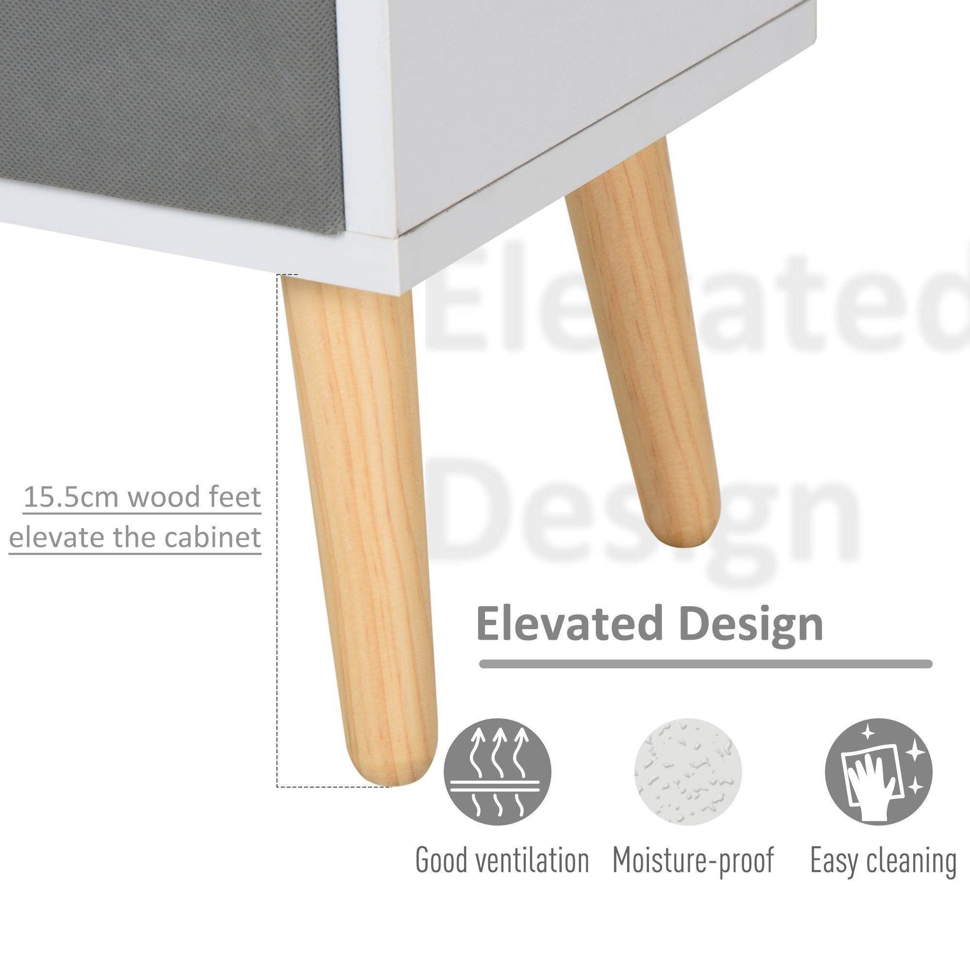 HOMCOM 4 Cube Storage Unit with Drawers - Organise Office - ALL4U RETAILER LTD