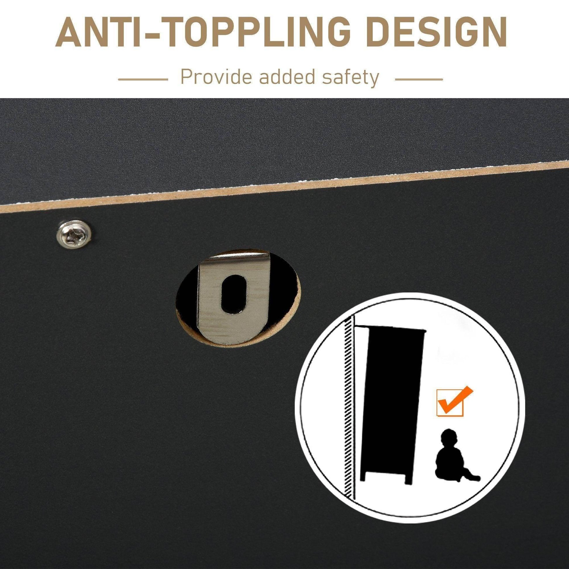 HOMCOM 5-Drawer Chest - Modern Storage Solution - ALL4U RETAILER LTD