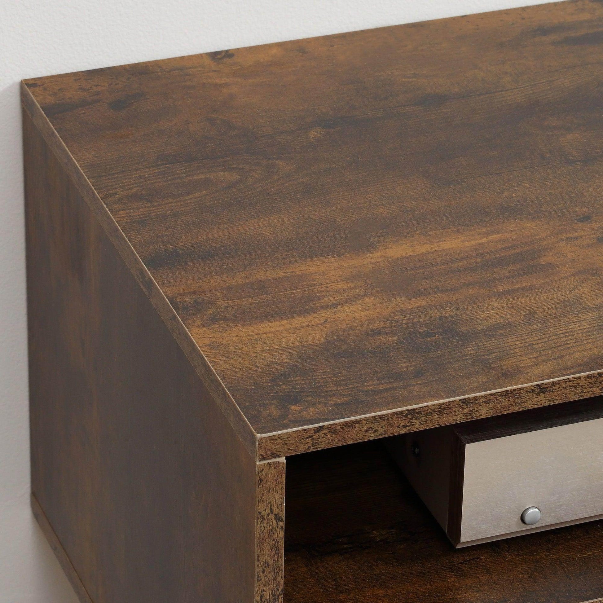 HOMCOM 55 TV Stand with Cupboard and Shelves - ALL4U RETAILER LTD