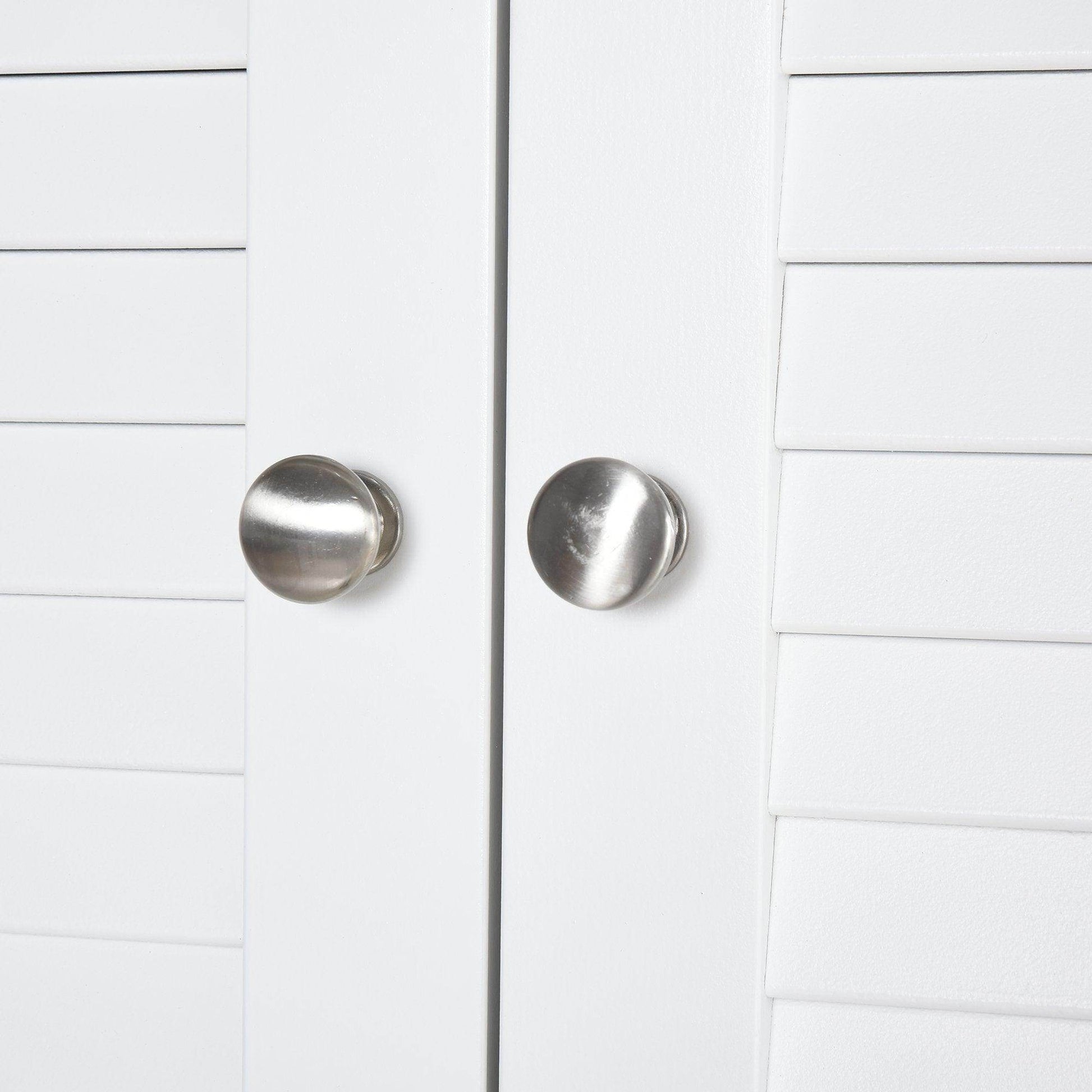 HOMCOM 6-Tier White Bathroom Storage Cabinet - ALL4U RETAILER LTD