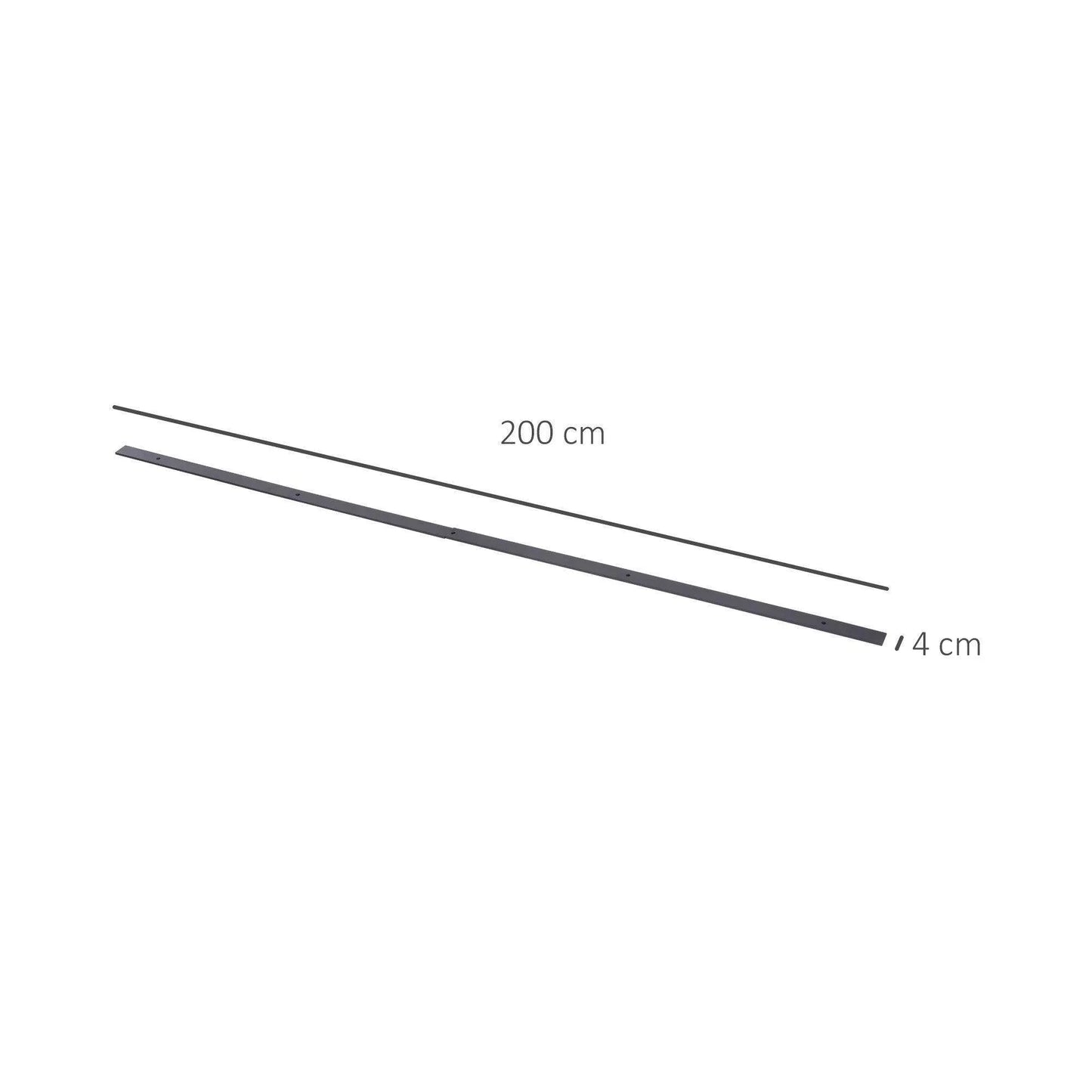 HOMCOM 6.6FT Sliding Door Kit - Antique Style Track System - ALL4U RETAILER LTD