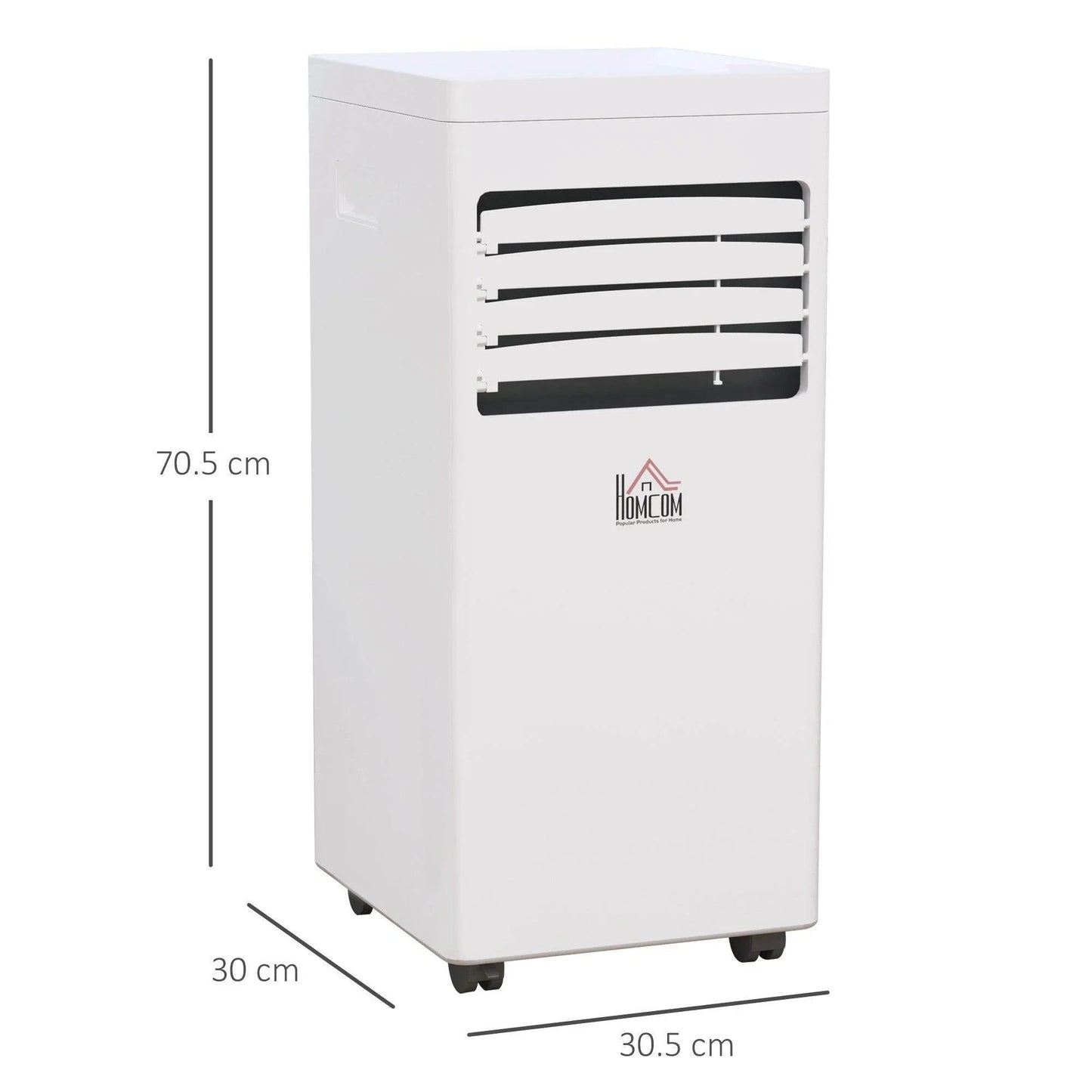 HOMCOM 650W Air Conditioner - White - Remote Control - ALL4U RETAILER LTD