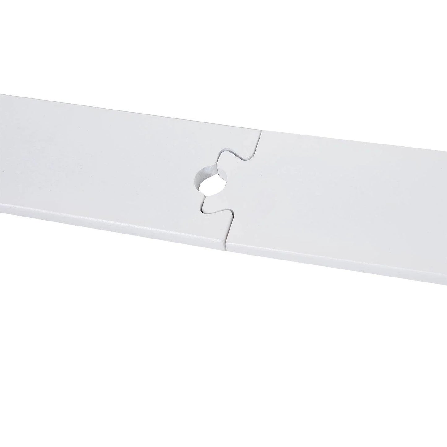 HOMCOM 6ft Sliding Door Track Kit - White Carbon Steel - ALL4U RETAILER LTD