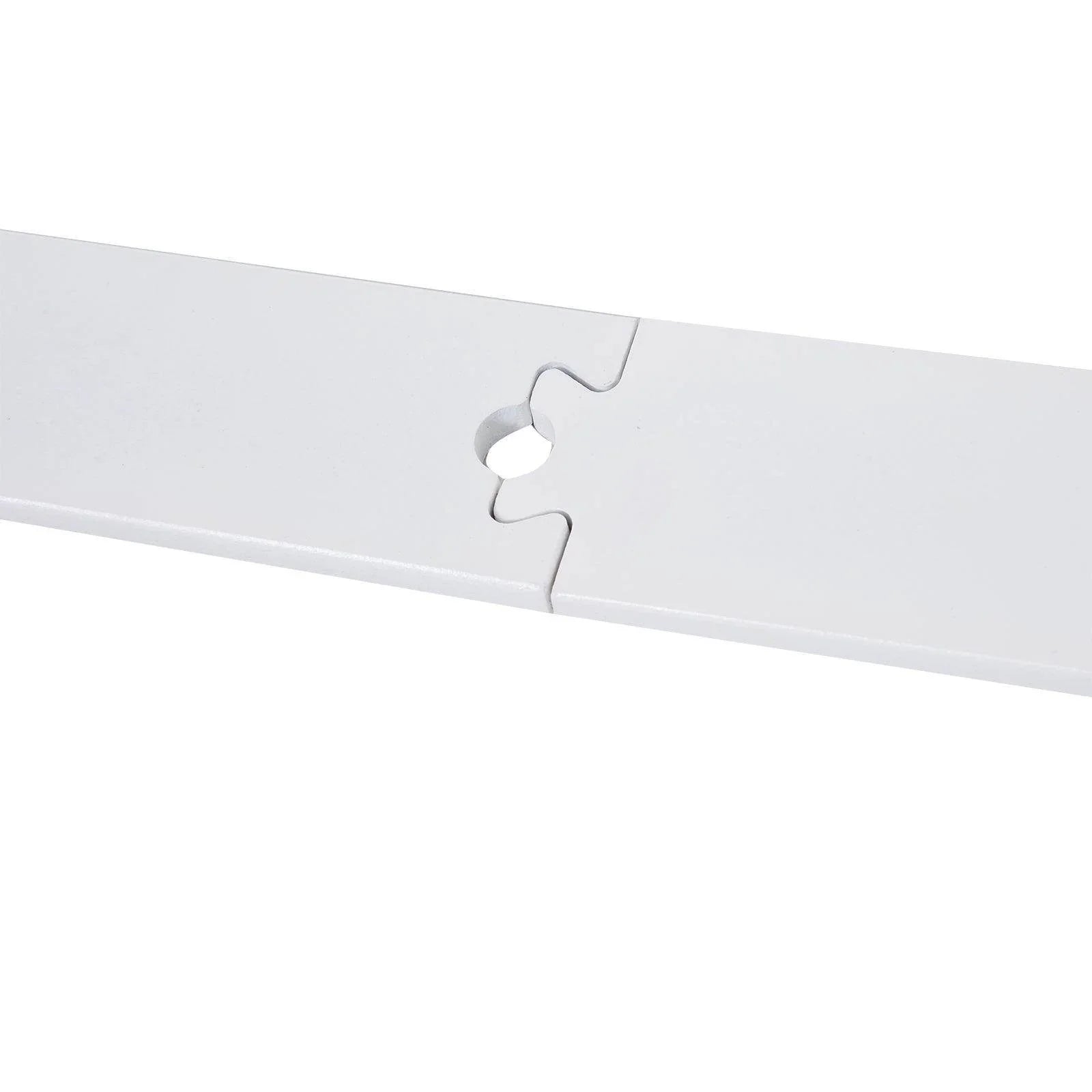 HOMCOM 6ft Sliding Door Track Kit - White Carbon Steel - ALL4U RETAILER LTD