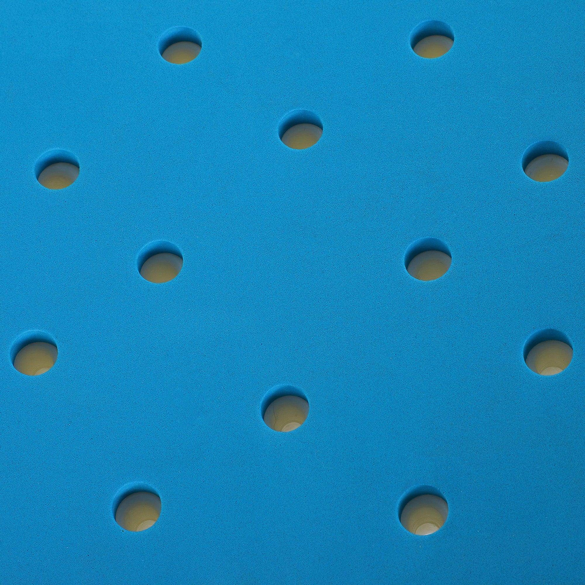 HOMCOM Adjustable Aluminium Bath Chair - Blue - ALL4U RETAILER LTD