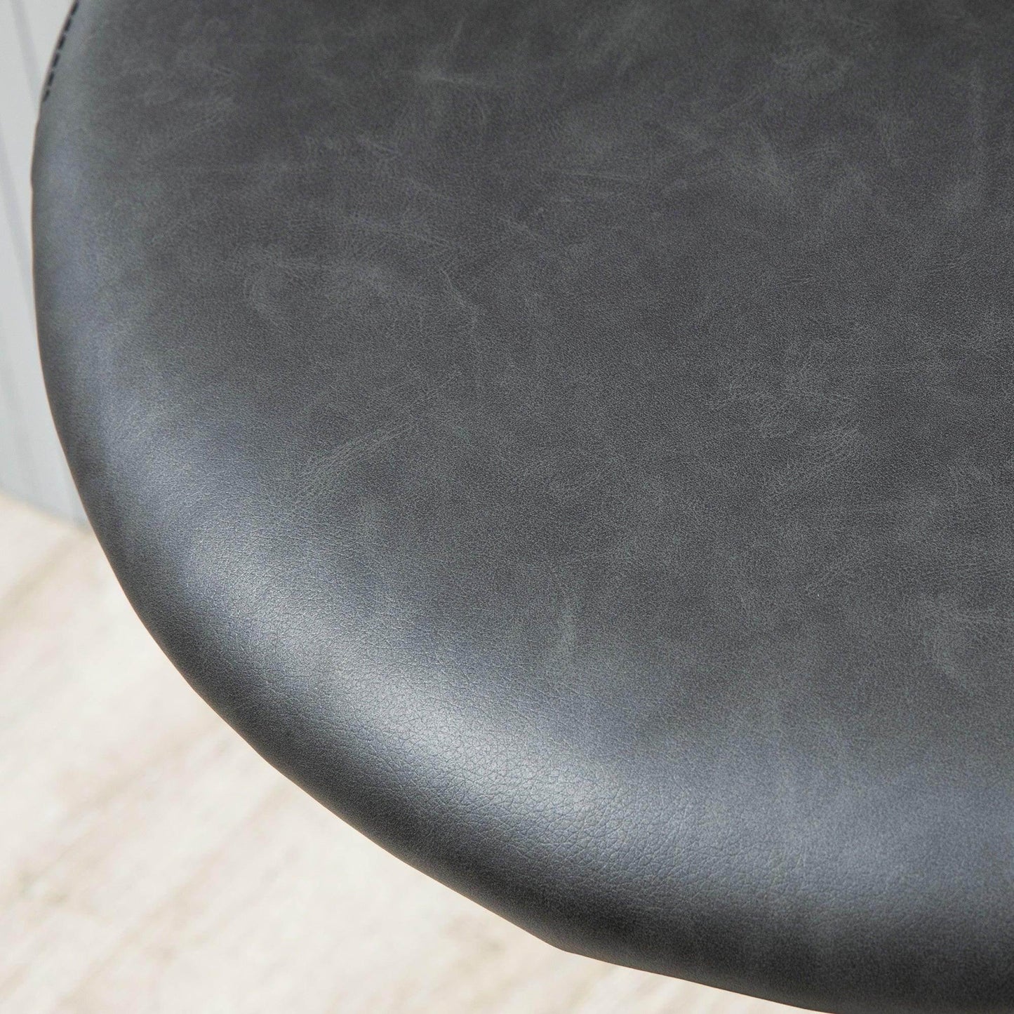 HOMCOM Adjustable PU Leather Barstools - Set of 2 - ALL4U RETAILER LTD