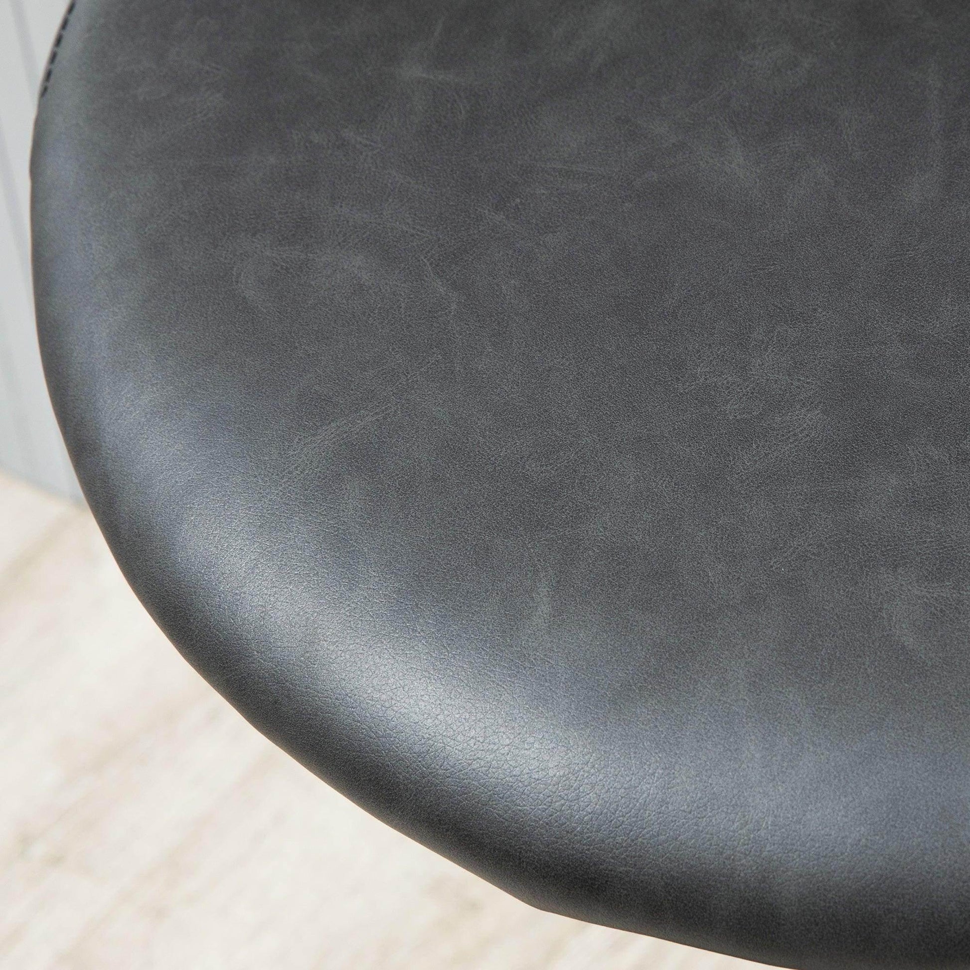 HOMCOM Adjustable PU Leather Barstools - Set of 2 - ALL4U RETAILER LTD