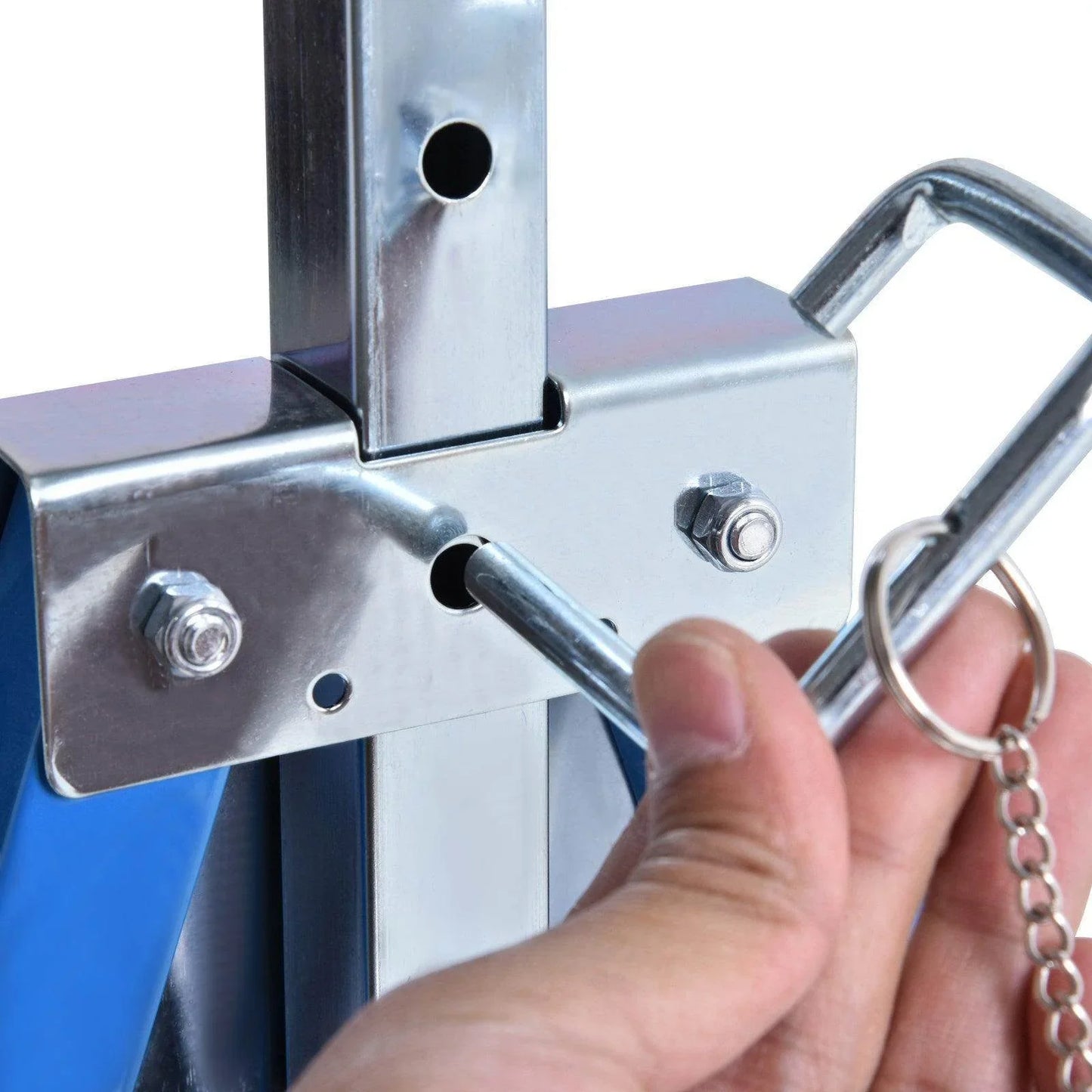 HOMCOM Adjustable Telescopic Saw Horse Set - Blue - ALL4U RETAILER LTD