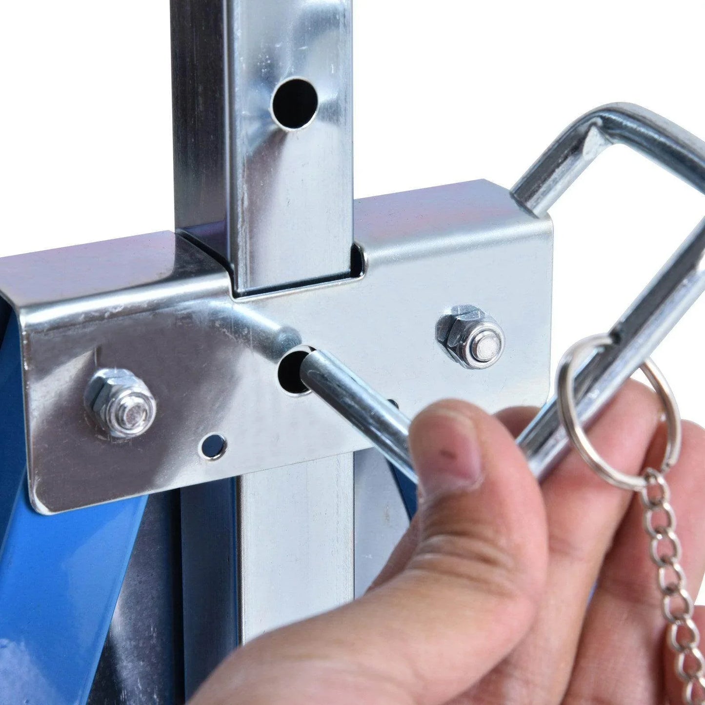 HOMCOM Adjustable Telescopic Saw Horse Set - Blue - ALL4U RETAILER LTD