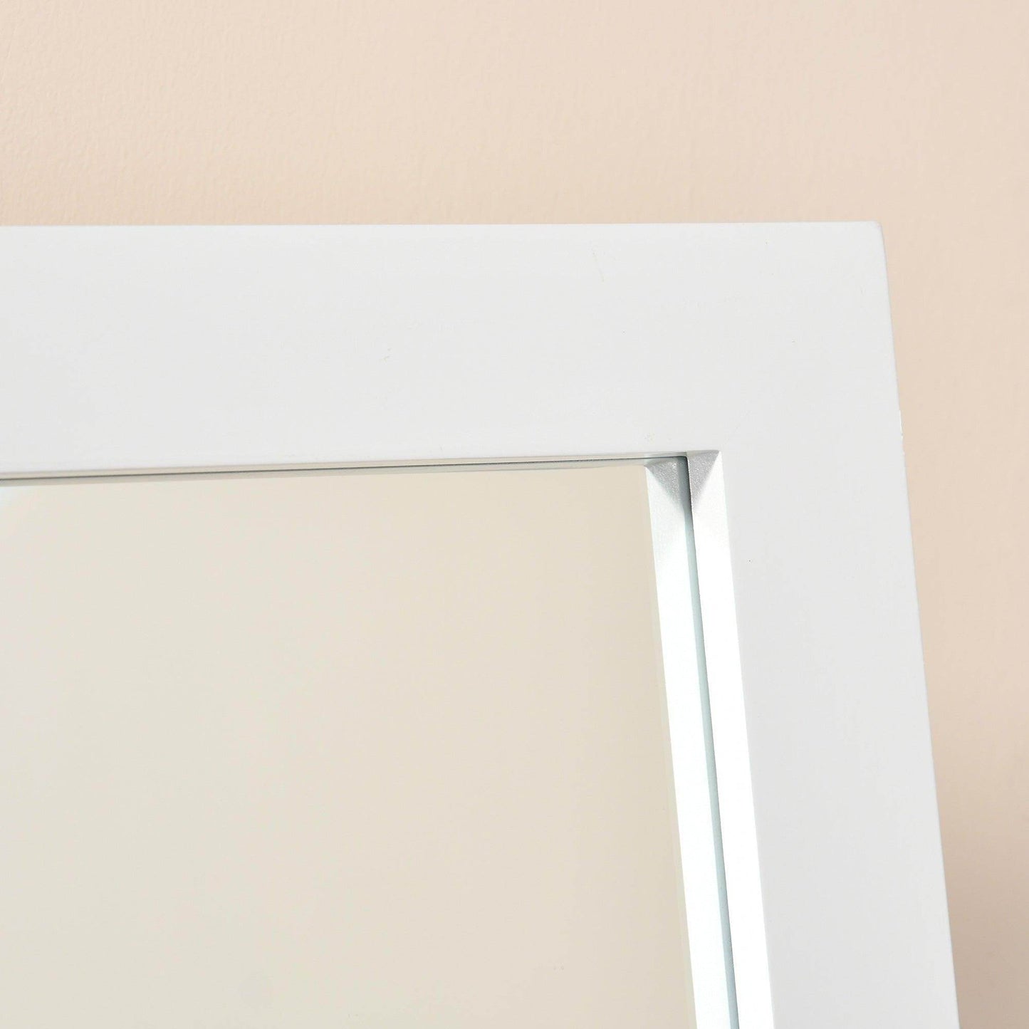 HOMCOM Adjustable White Dressing Mirror - 148x47cm - ALL4U RETAILER LTD