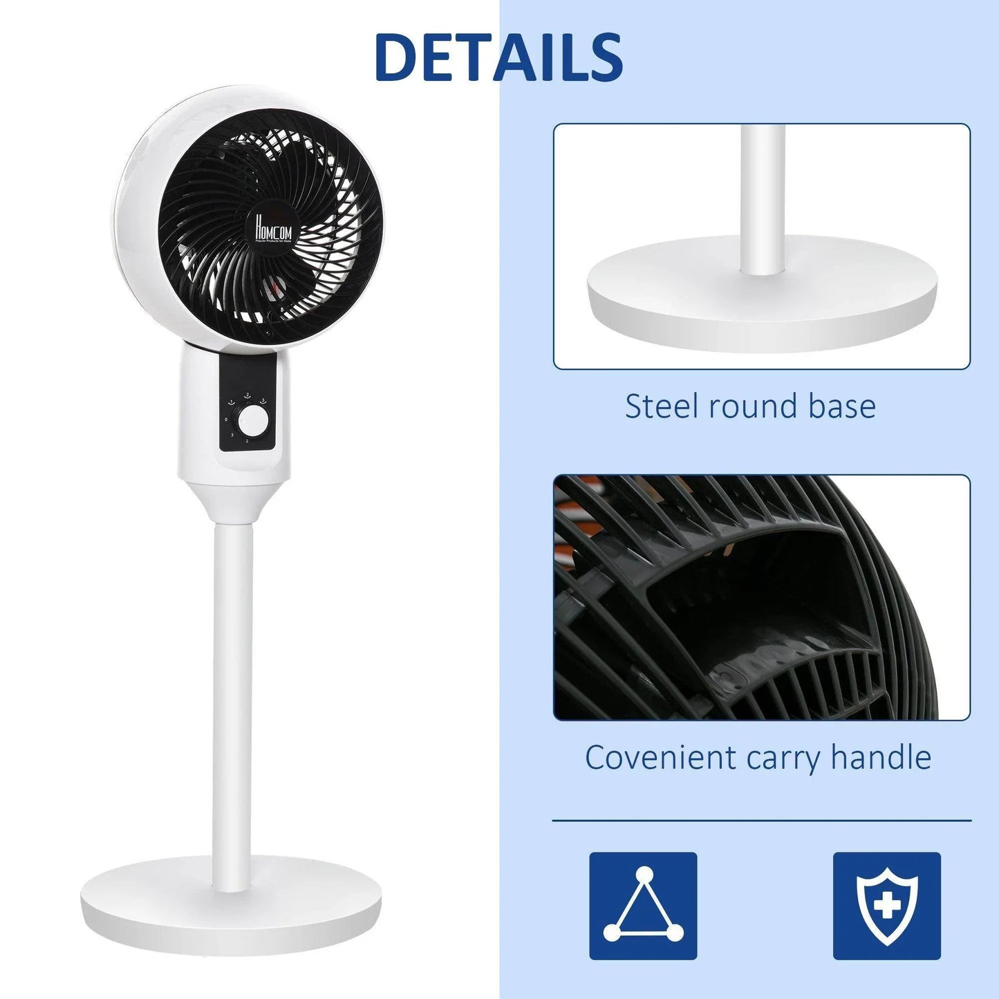 HOMCOM Air Circulator Fan 32 3-Speed - ALL4U RETAILER LTD