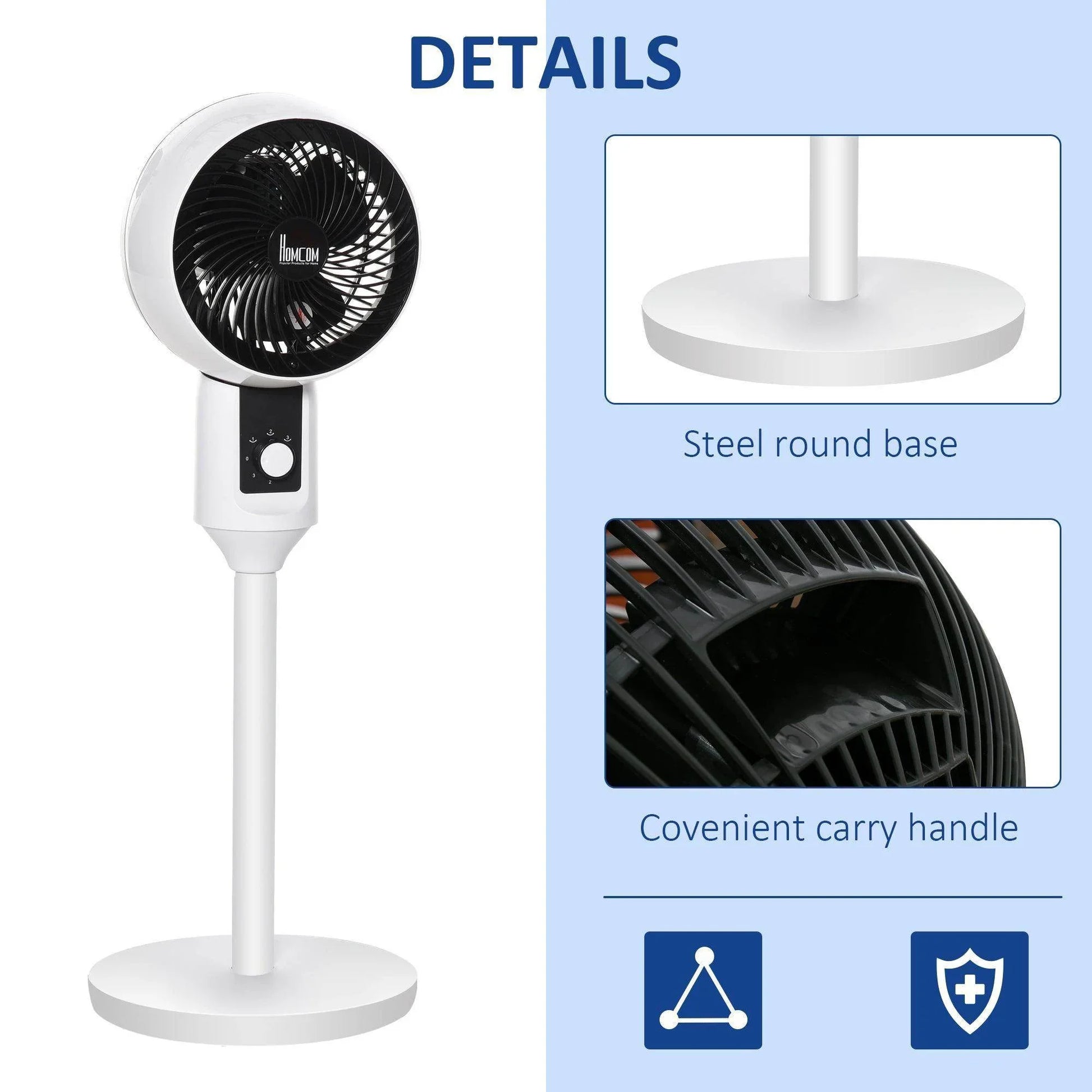 HOMCOM Air Circulator Fan 32 3-Speed - ALL4U RETAILER LTD
