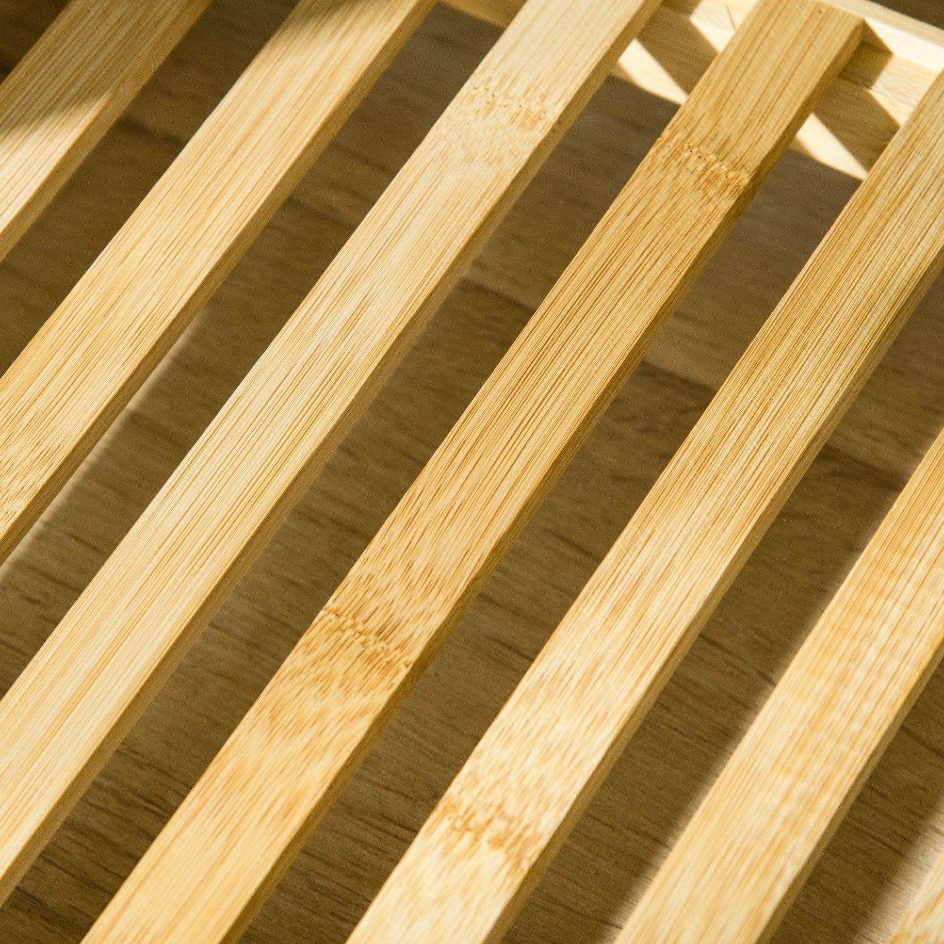 HOMCOM Bamboo Garment Rack with Storage Shelf - Natural - ALL4U RETAILER LTD