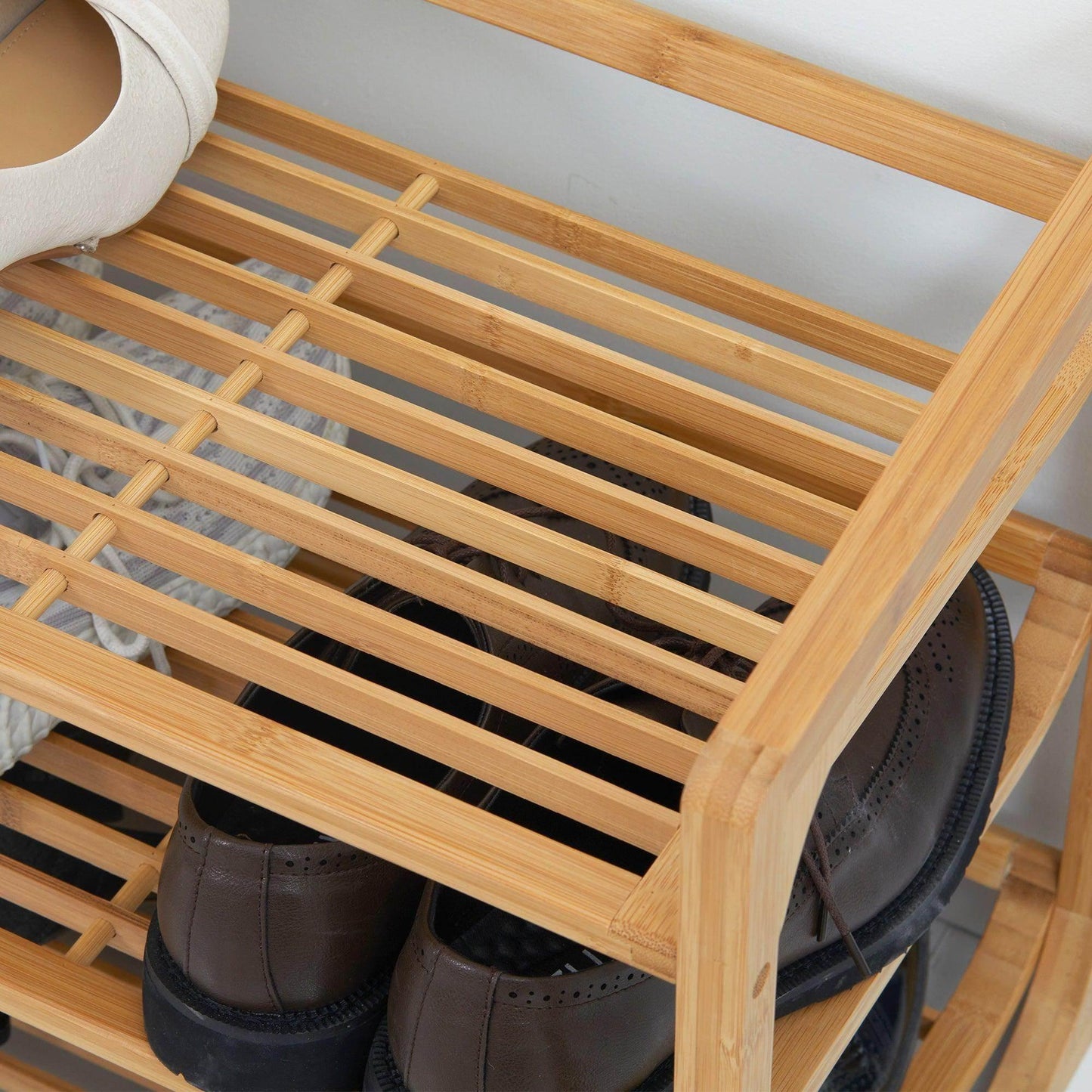 HOMCOM Bamboo Shoe Rack - Free Standing Storage - ALL4U RETAILER LTD