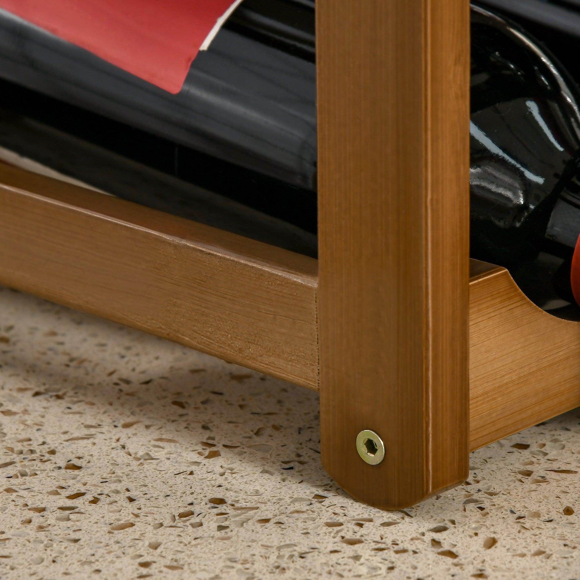 HOMCOM Bamboo Wine Rack for 16 Bottles - Organise and Display - ALL4U RETAILER LTD