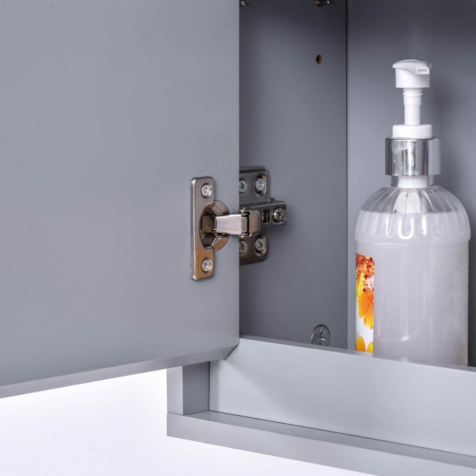 HOMCOM Bathroom Mirror Cabinet - Wall Mounted Storage - ALL4U RETAILER LTD