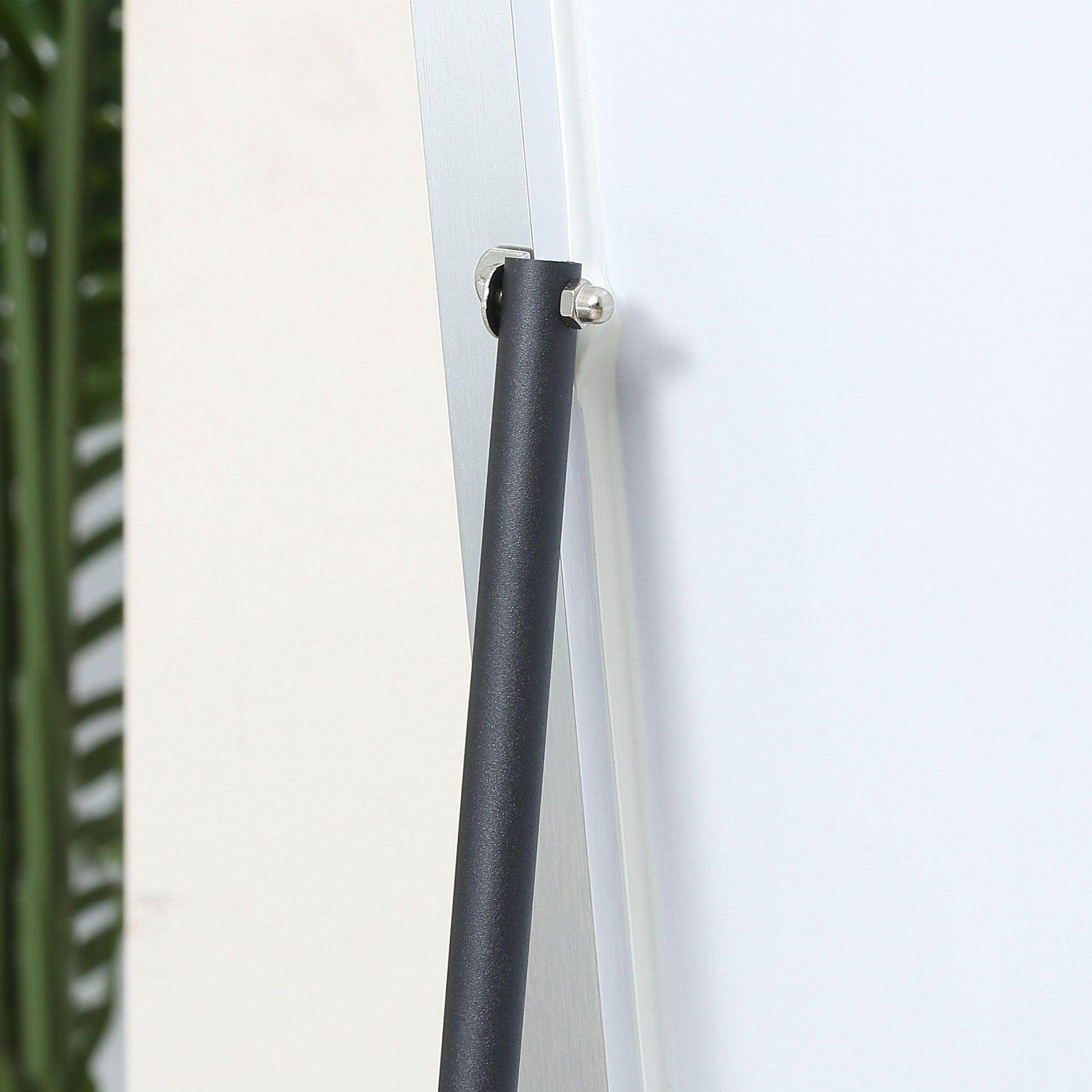 HOMCOM Black Framed Dressing Mirror - 160x40cm - ALL4U RETAILER LTD