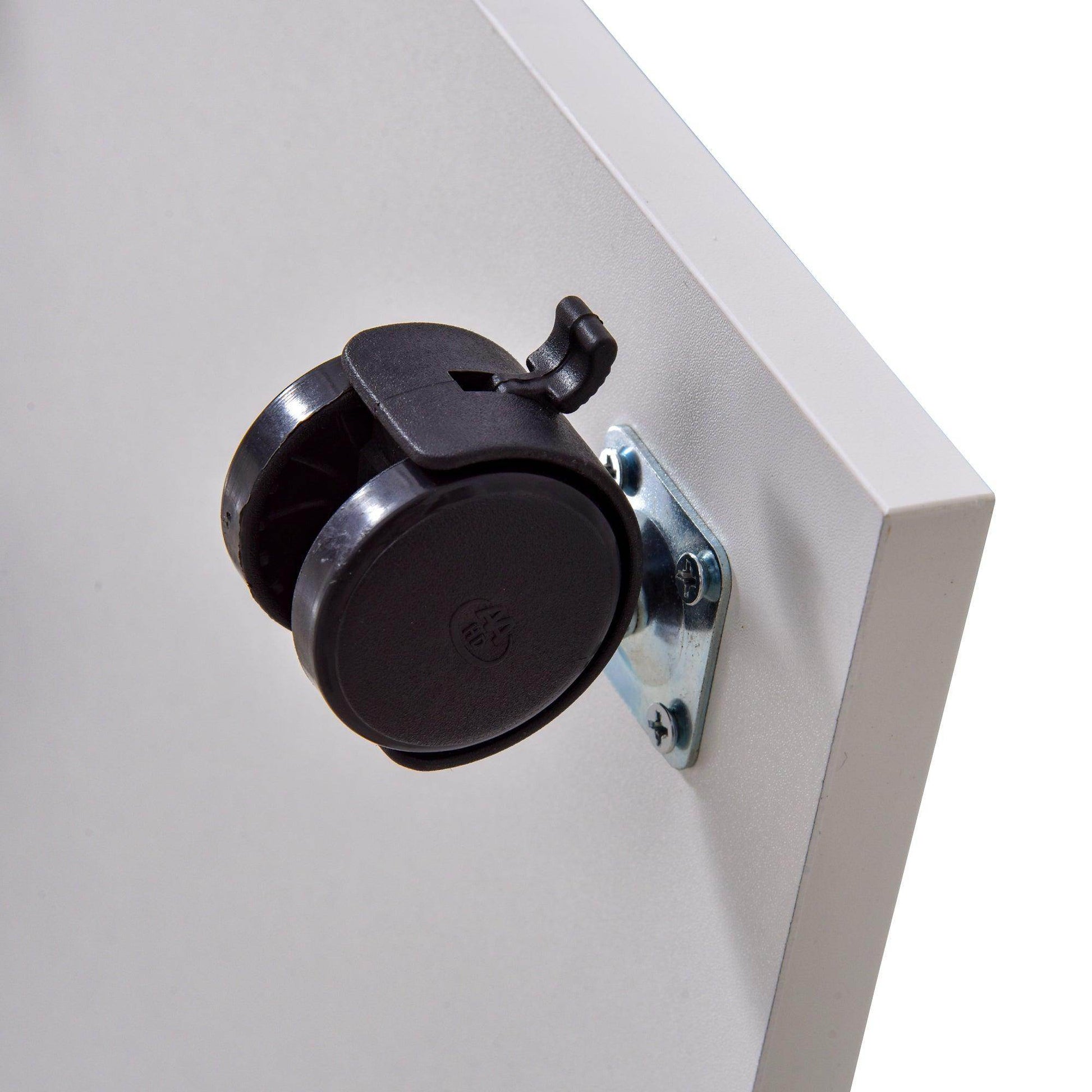 HOMCOM C-Shape Storage Unit with Wheels - White - ALL4U RETAILER LTD