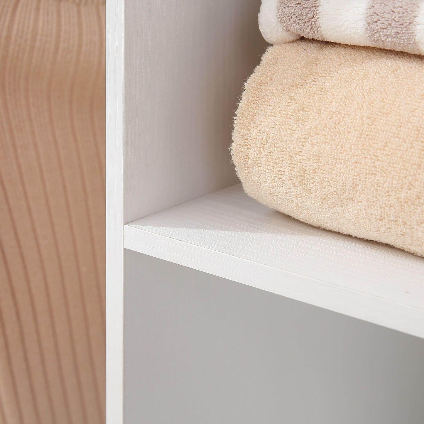 HOMCOM Double Open Wardrobe - White - ALL4U RETAILER LTD