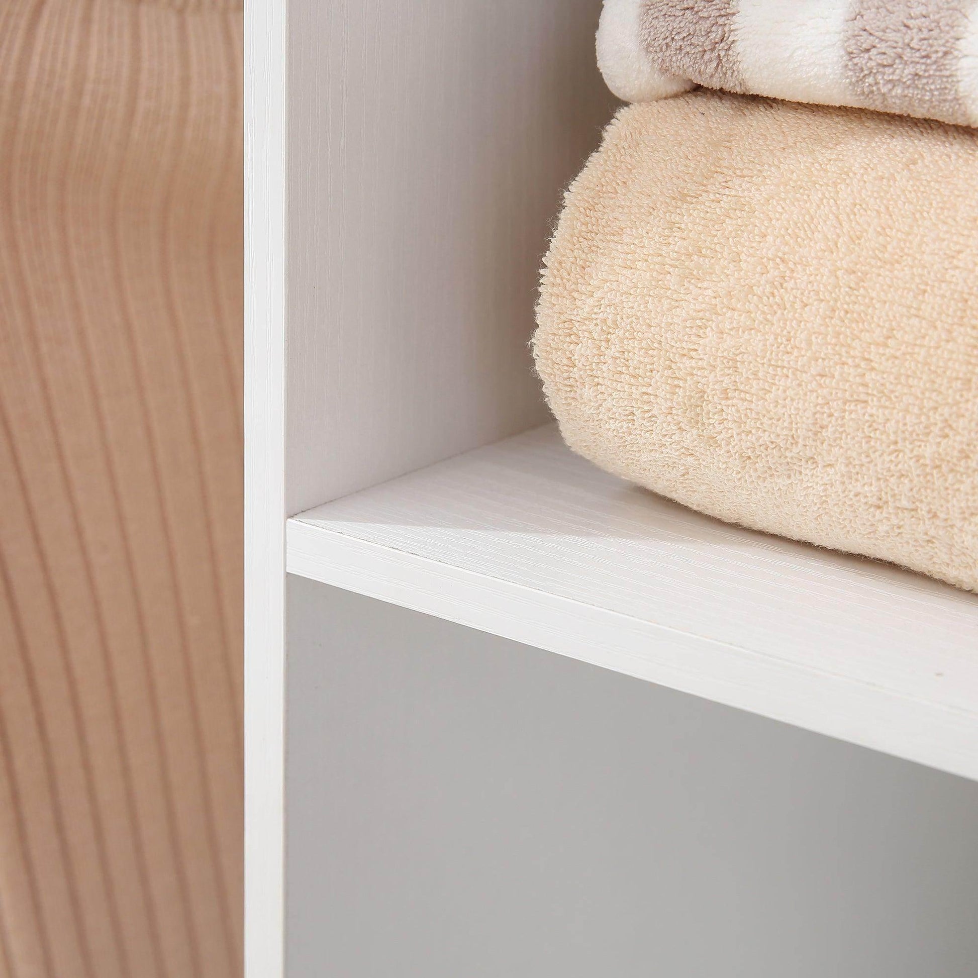 HOMCOM Double Open Wardrobe - White - ALL4U RETAILER LTD