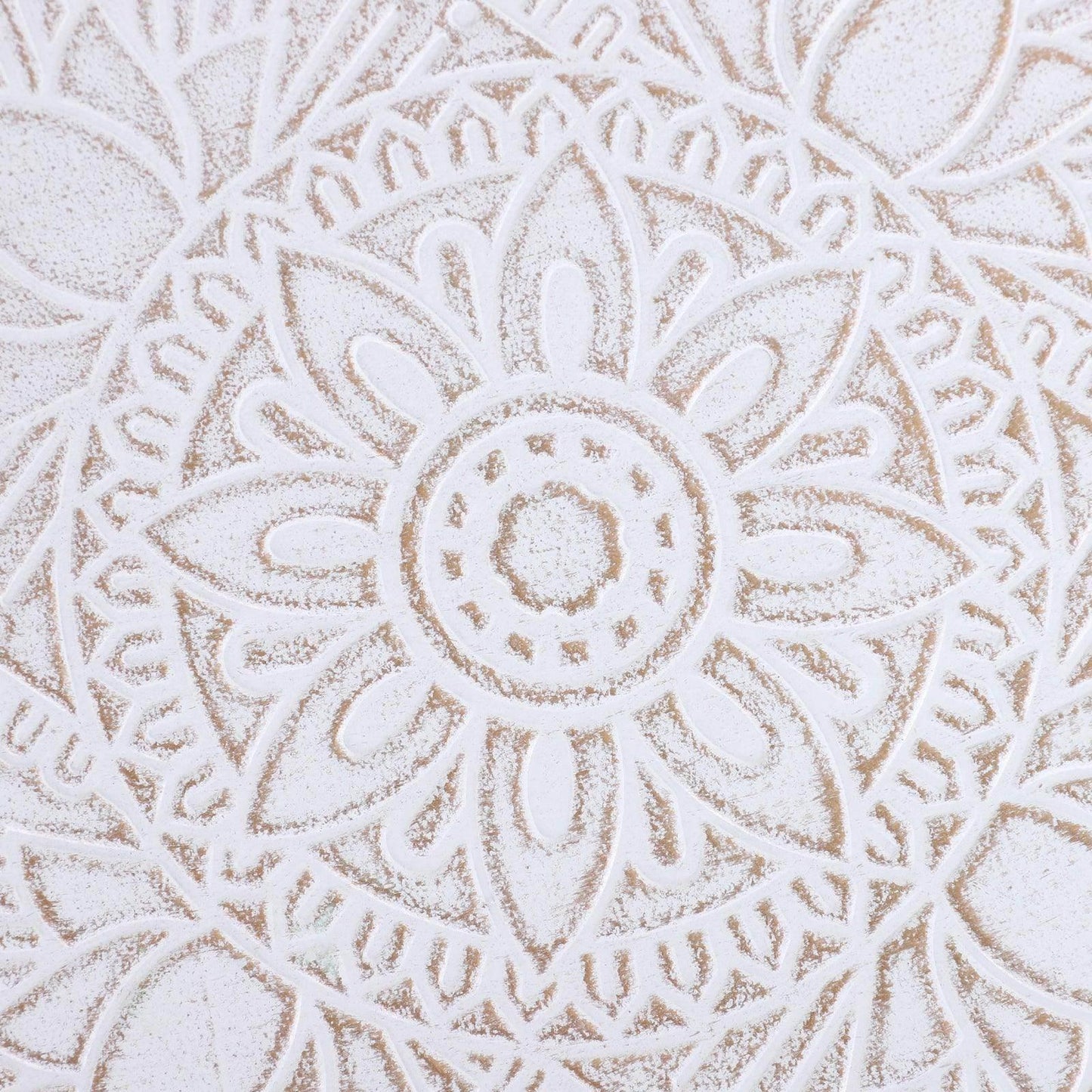 HOMCOM Elegant Flower Side Table - White - ALL4U RETAILER LTD