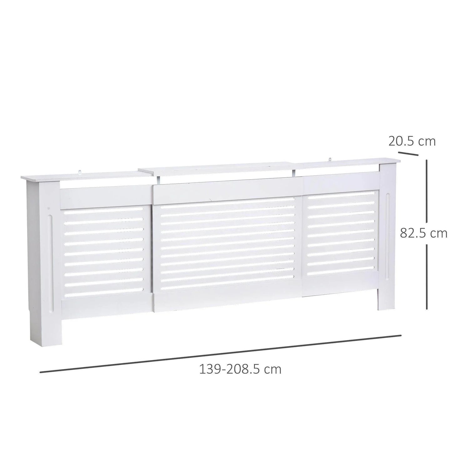 HOMCOM Extendable Radiator Cabinet - White - ALL4U RETAILER LTD