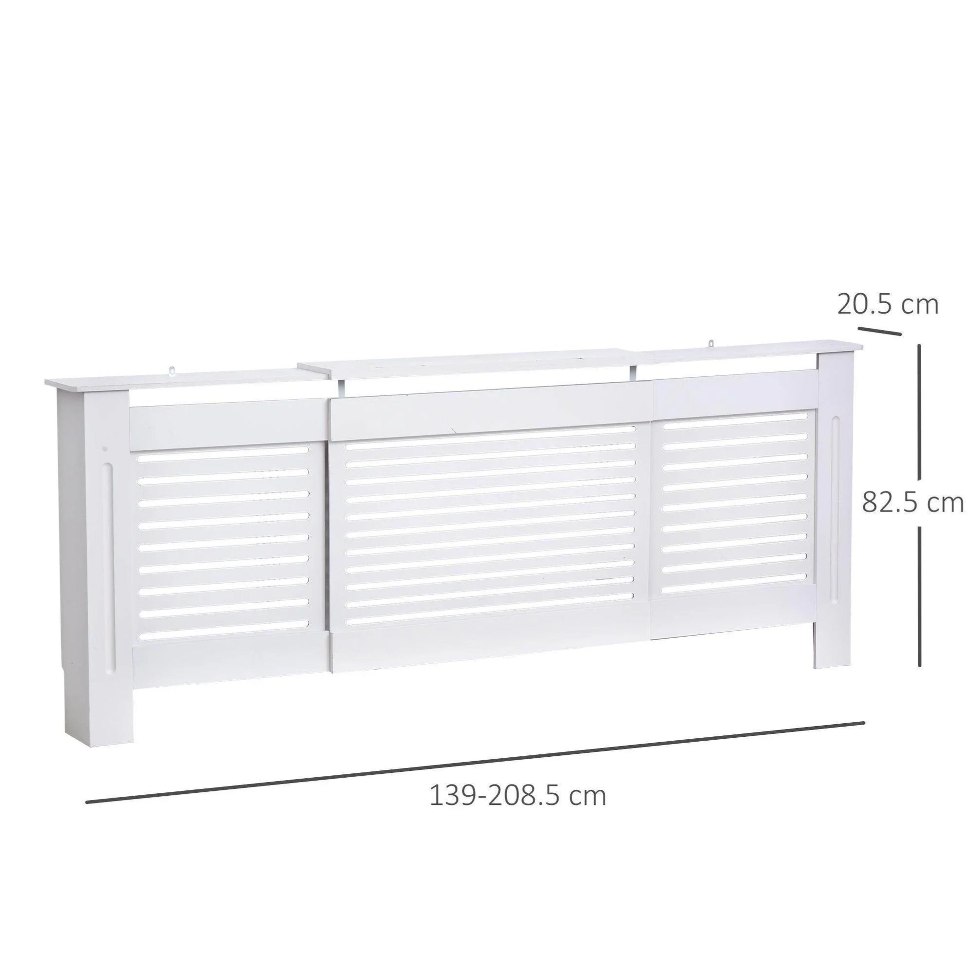 HOMCOM Extendable Radiator Cabinet - White - ALL4U RETAILER LTD