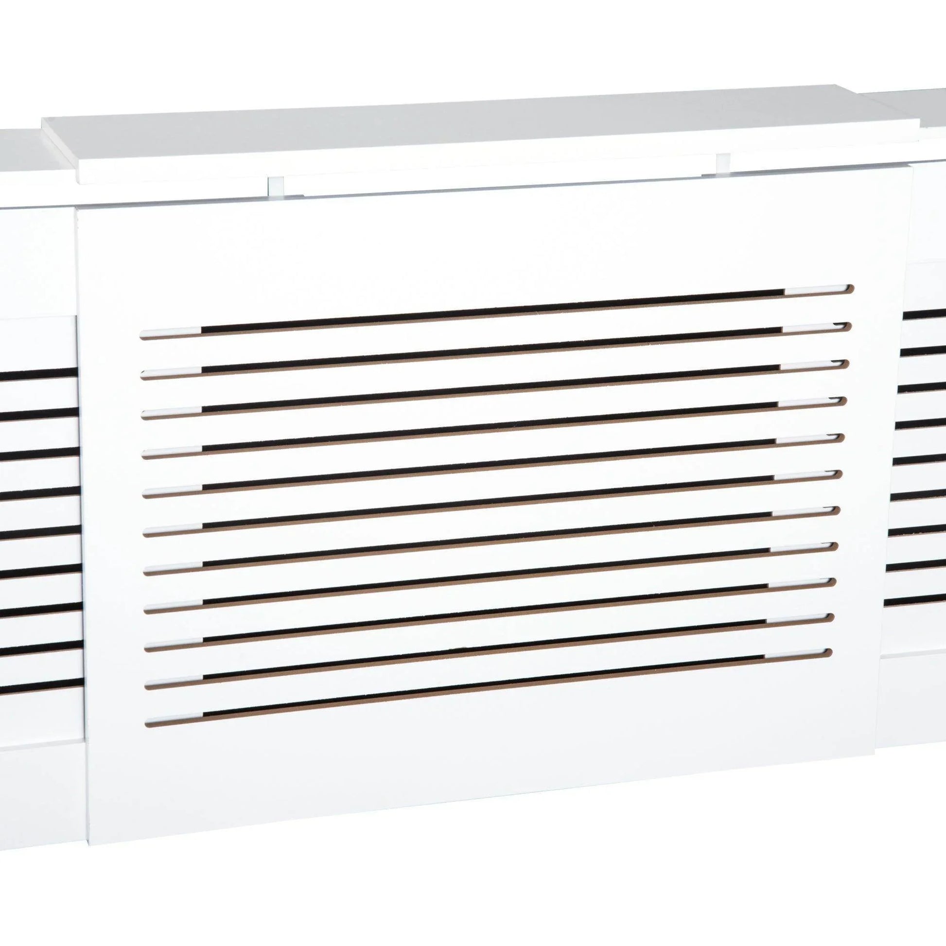 HOMCOM Extendable Radiator Cabinet - White - ALL4U RETAILER LTD