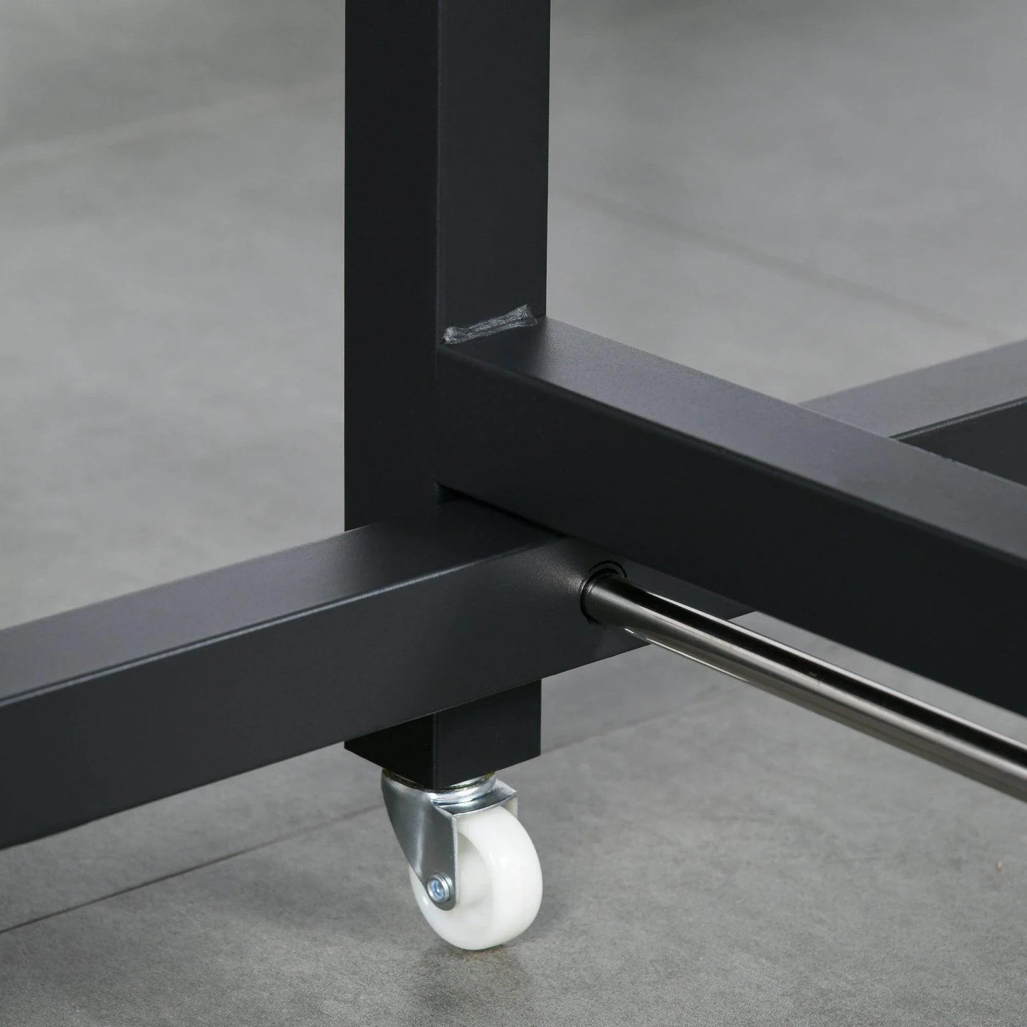 HOMCOM Foldable Dining Table - Rustic Brown - ALL4U RETAILER LTD