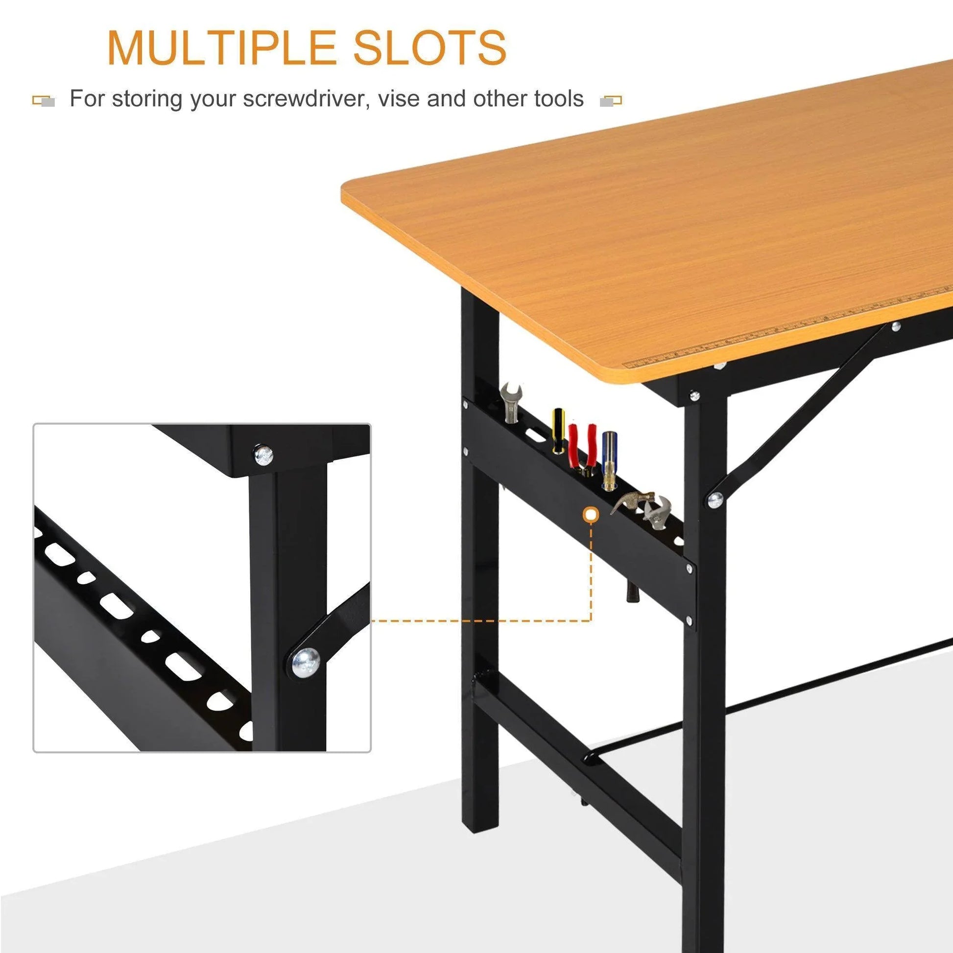 HOMCOM Foldable Garage Work Bench - ALL4U RETAILER LTD