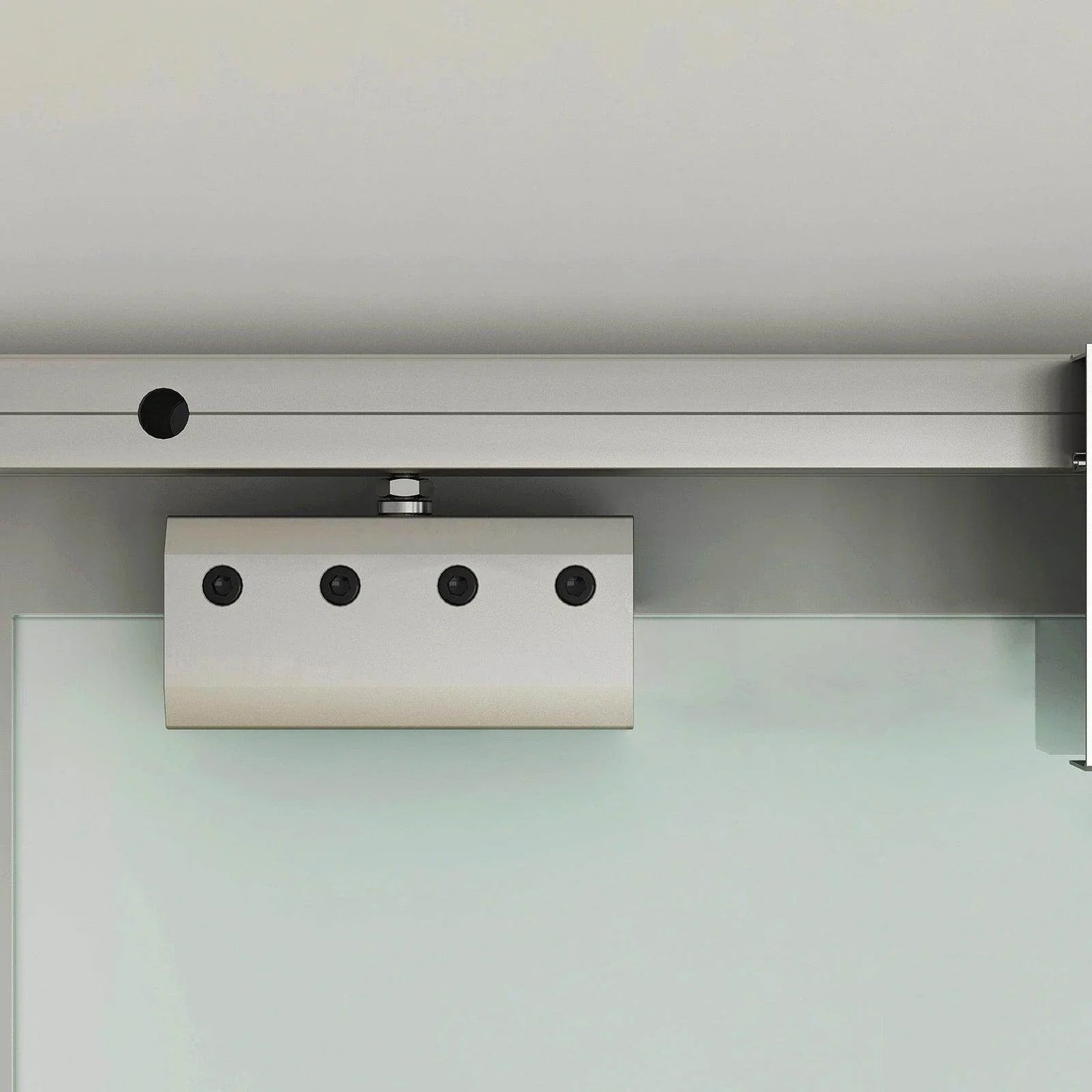 HOMCOM Frosted Glass Sliding Barn Door Kit - ALL4U RETAILER LTD