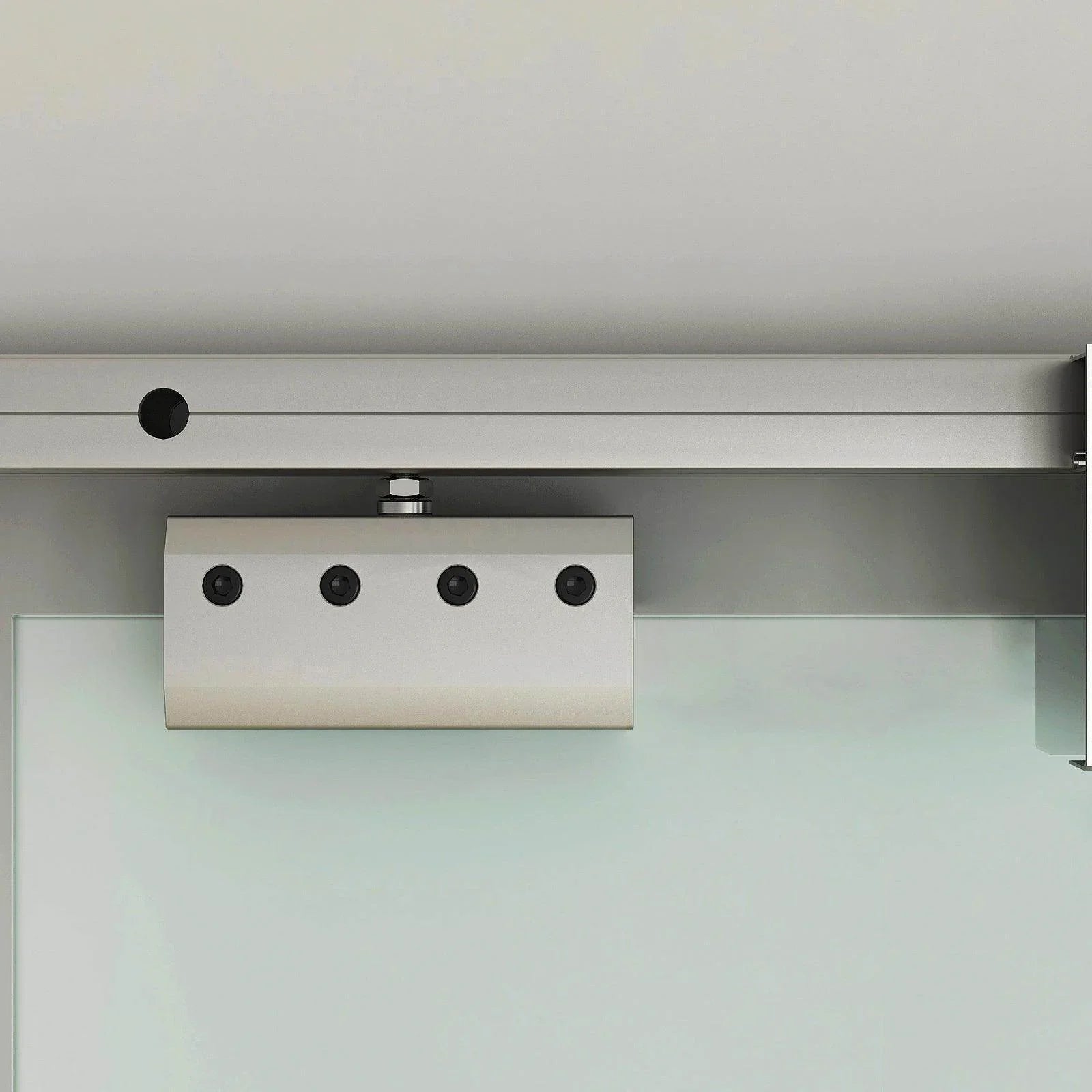 HOMCOM Frosted Glass Sliding Barn Door Kit - ALL4U RETAILER LTD