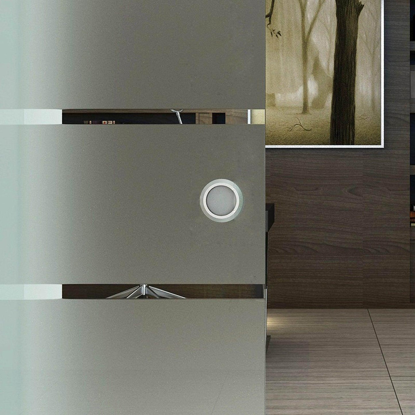 HOMCOM Frosted Glass Sliding Barn Door Kit - ALL4U RETAILER LTD