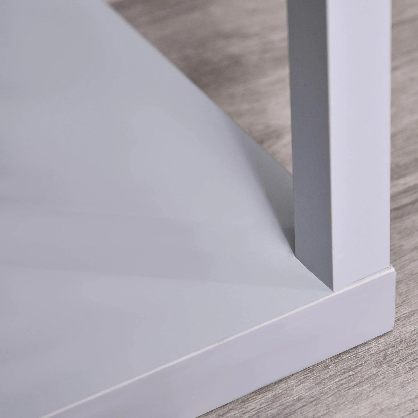 HOMCOM Grey Floor Lamp with Shelf - ALL4U RETAILER LTD