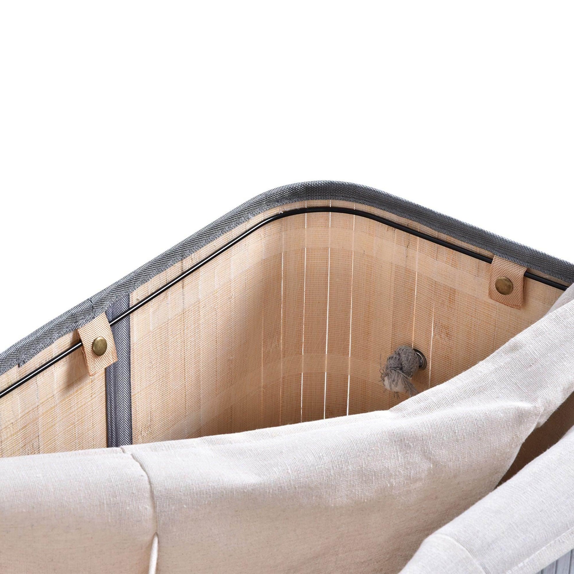 HOMCOM Grey Laundry Basket 100L - ALL4U RETAILER LTD