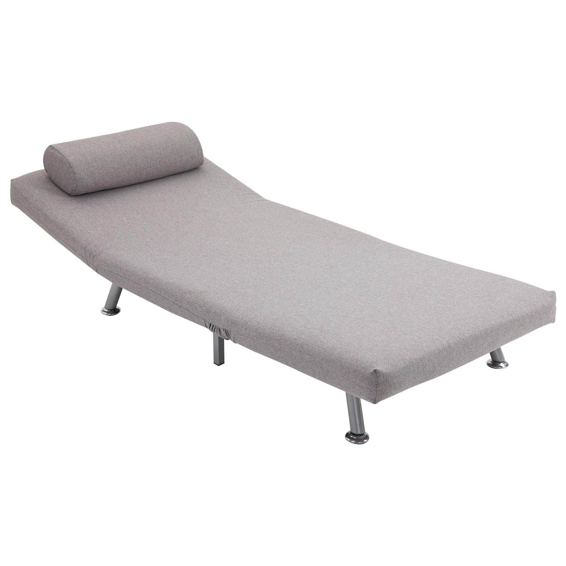 HOMCOM Grey Sleeper Sofa - ALL4U RETAILER LTD