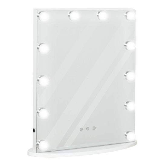 HOMCOM Hollywood Vanity Mirror with Dimmable Lights - ALL4U RETAILER LTD
