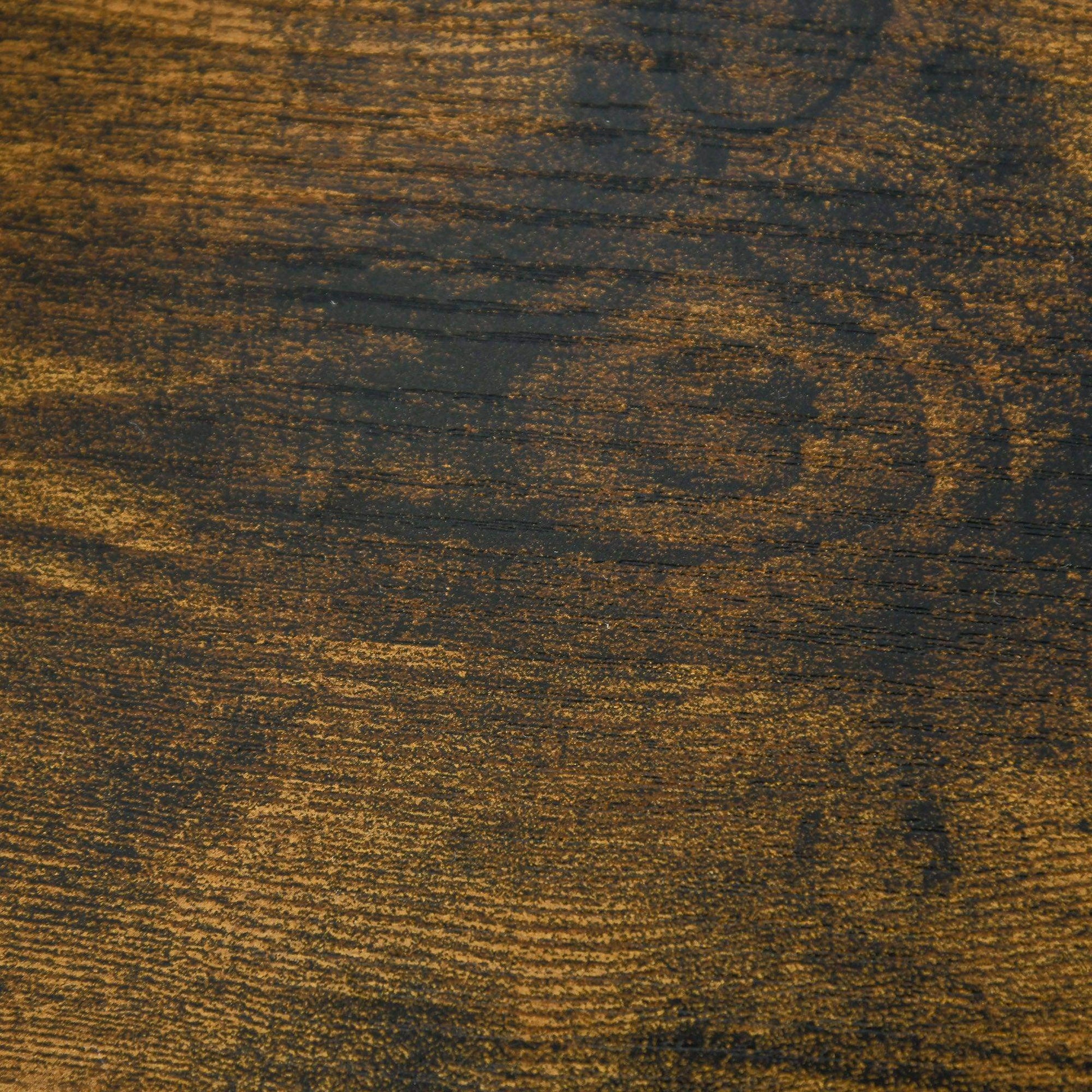 HOMCOM Industrial Side Table with Drawer and Storage Shelf - Brown - ALL4U RETAILER LTD