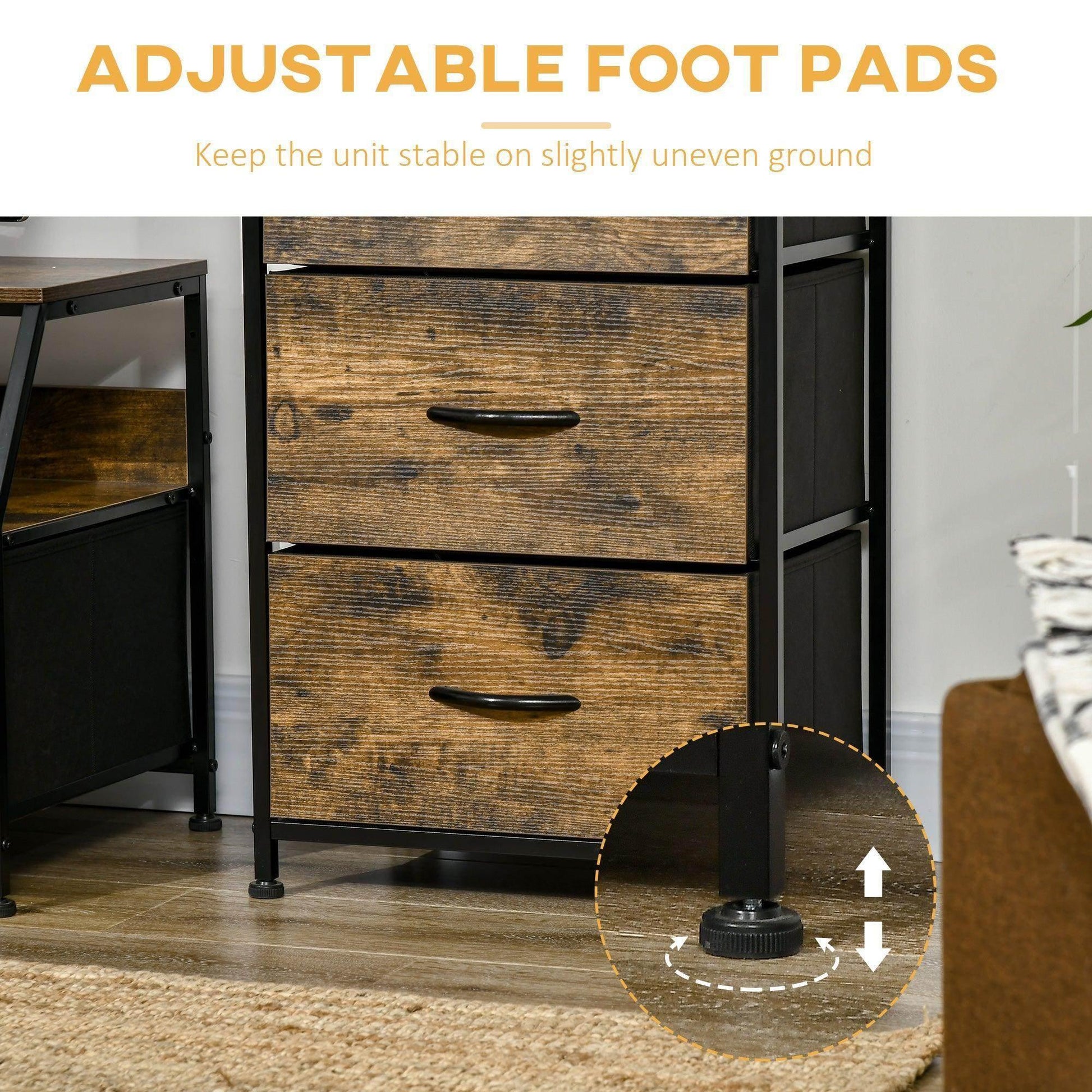 HOMCOM Industrial Storage Cabinet with Display Shelves - ALL4U RETAILER LTD