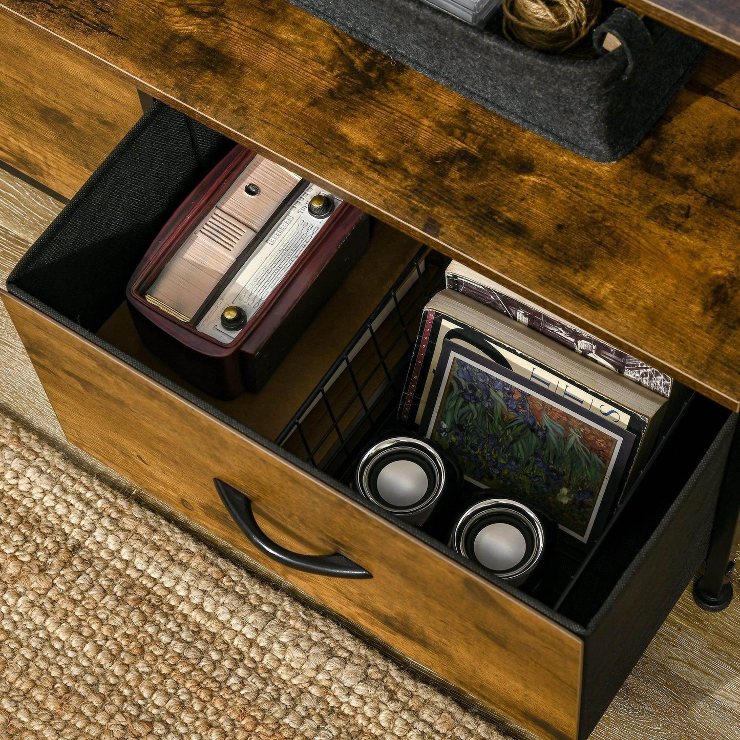 HOMCOM Industrial Storage Cabinet with Display Shelves - ALL4U RETAILER LTD