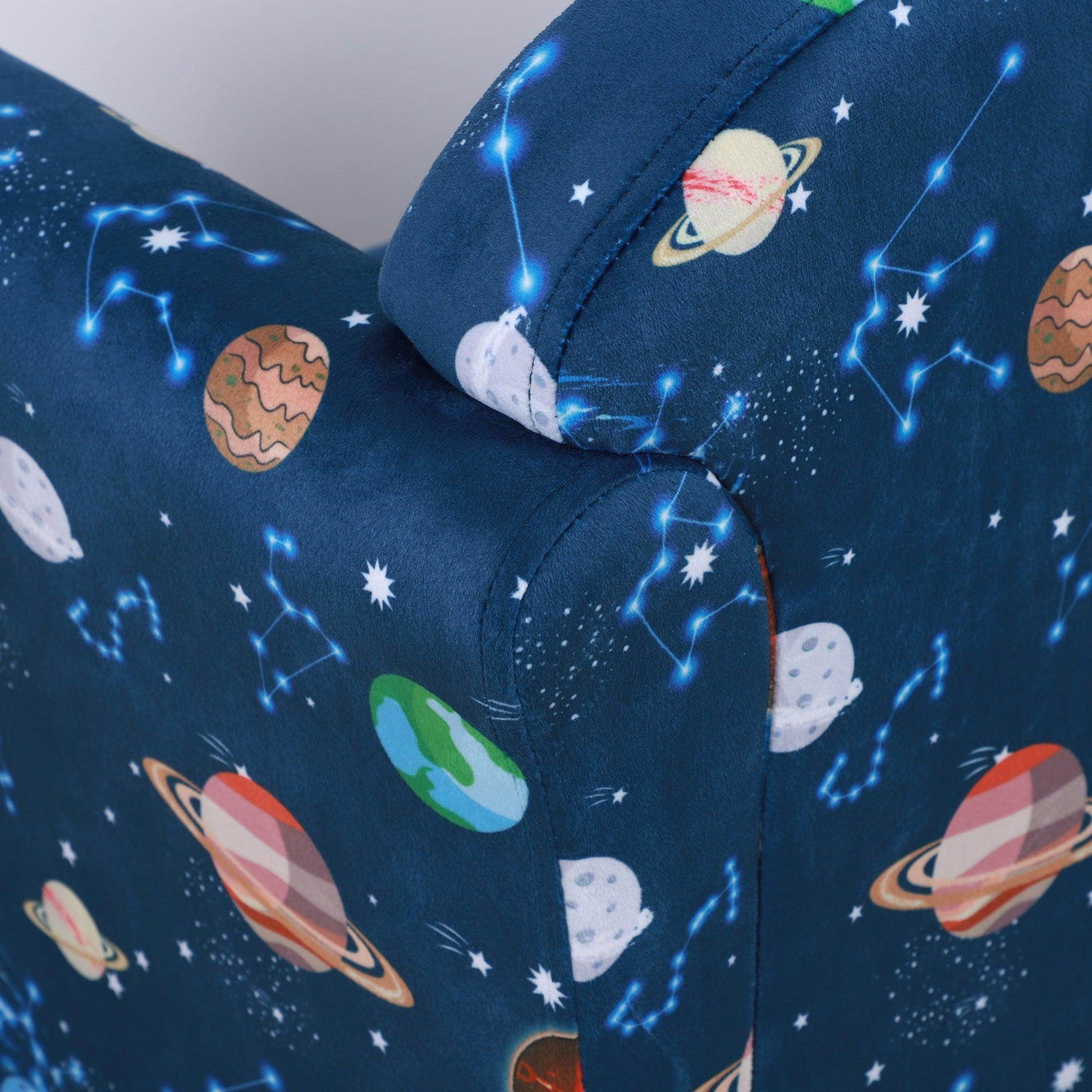 HOMCOM Kids Blue Planet Armchair with Non-Slip Feet - ALL4U RETAILER LTD